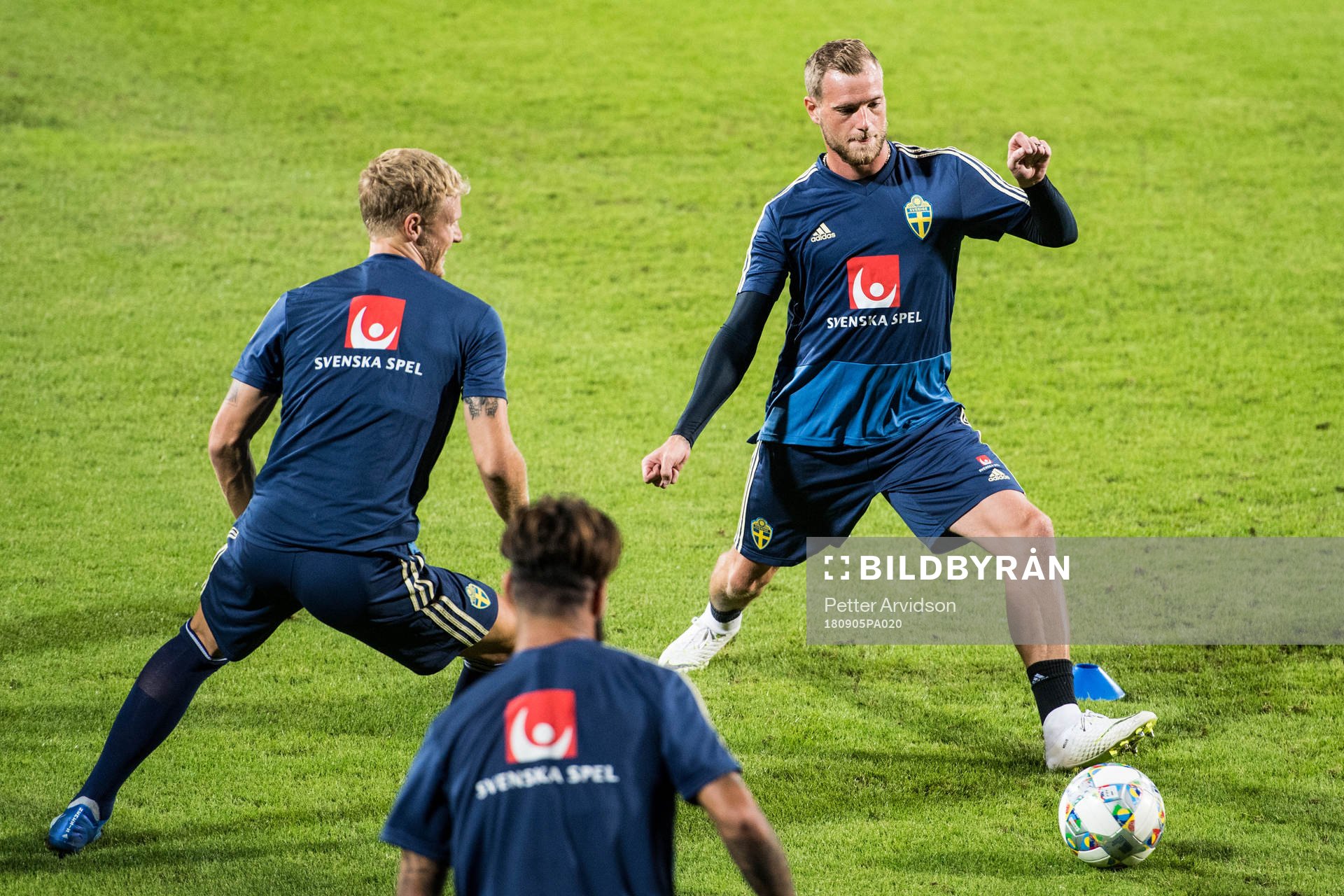 Oscar Hiljemark and John Guidetti of the Swedish national