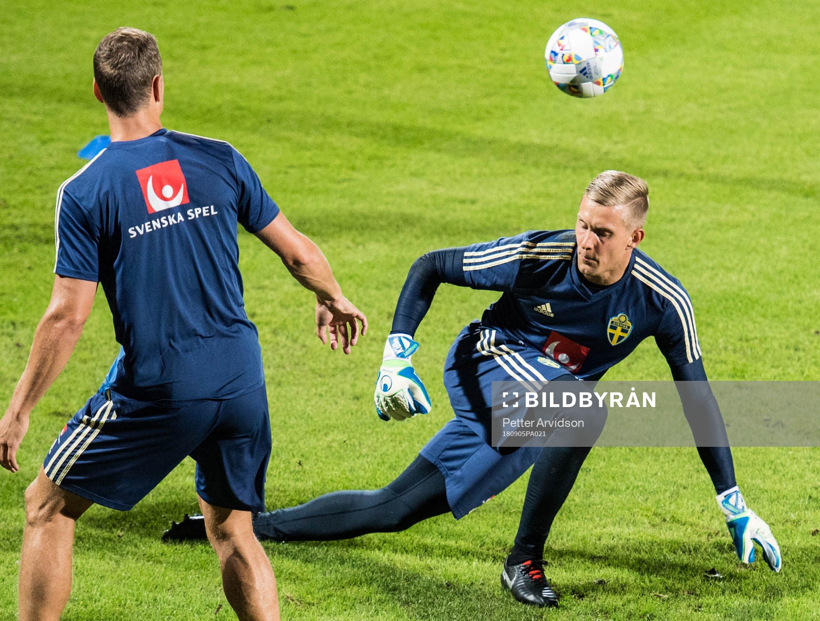 Goalkeeper Karl-Johan Johnsson of the Swedish national