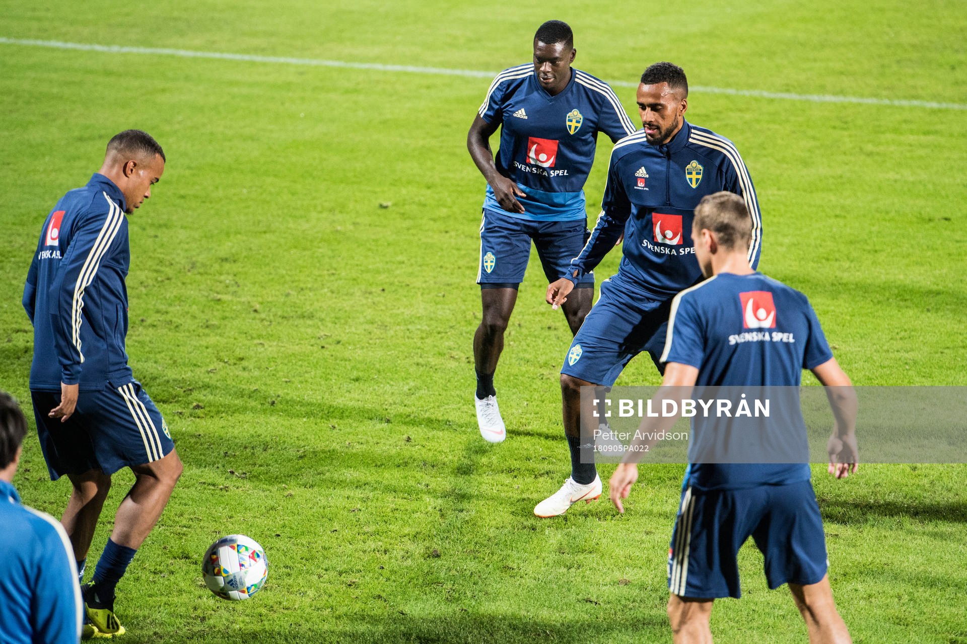 Robin Quaison, Ken Sema and Isaac Kiese Thelin of the