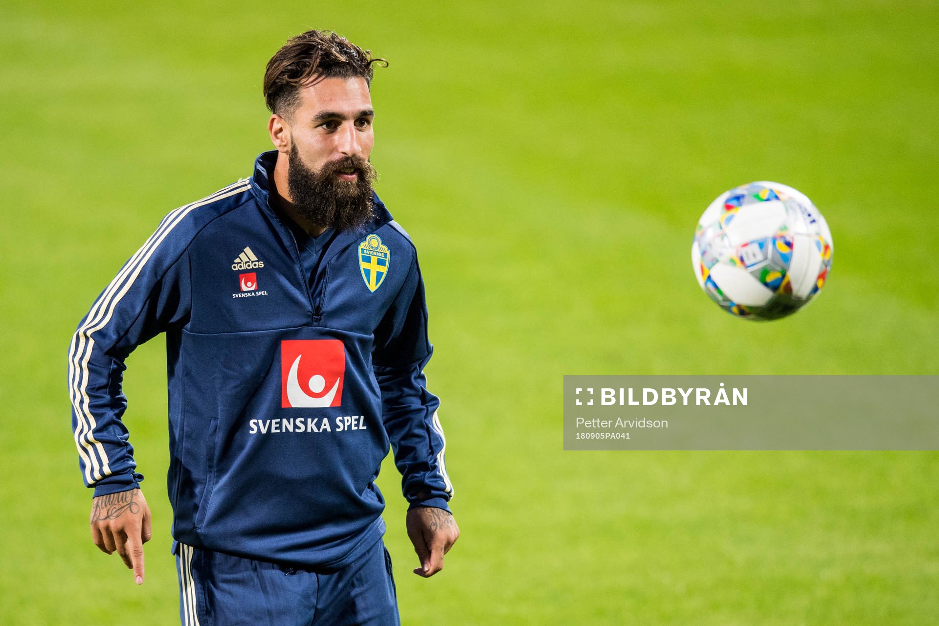 Jimmy Durmaz of the Swedish national football team at a