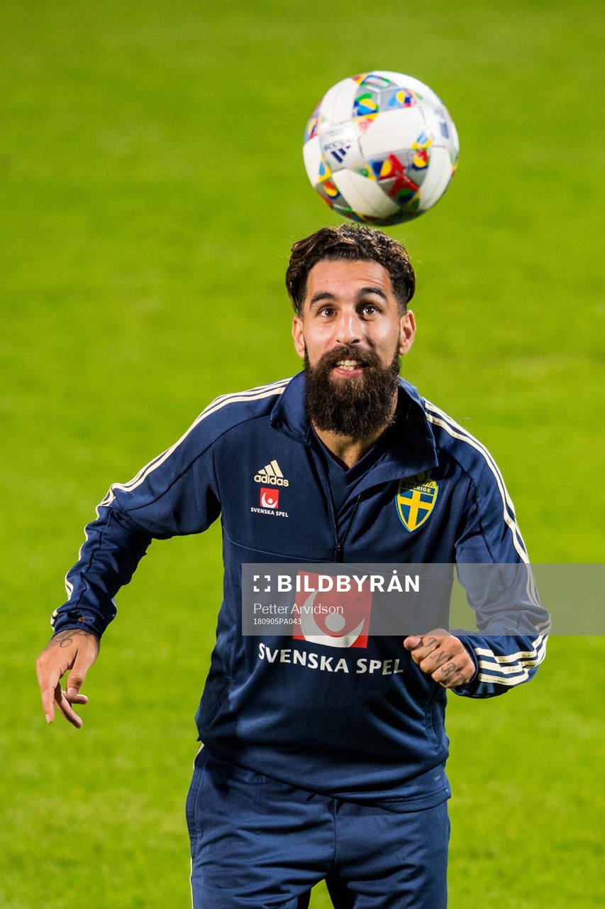 Jimmy Durmaz of the Swedish national football team at a