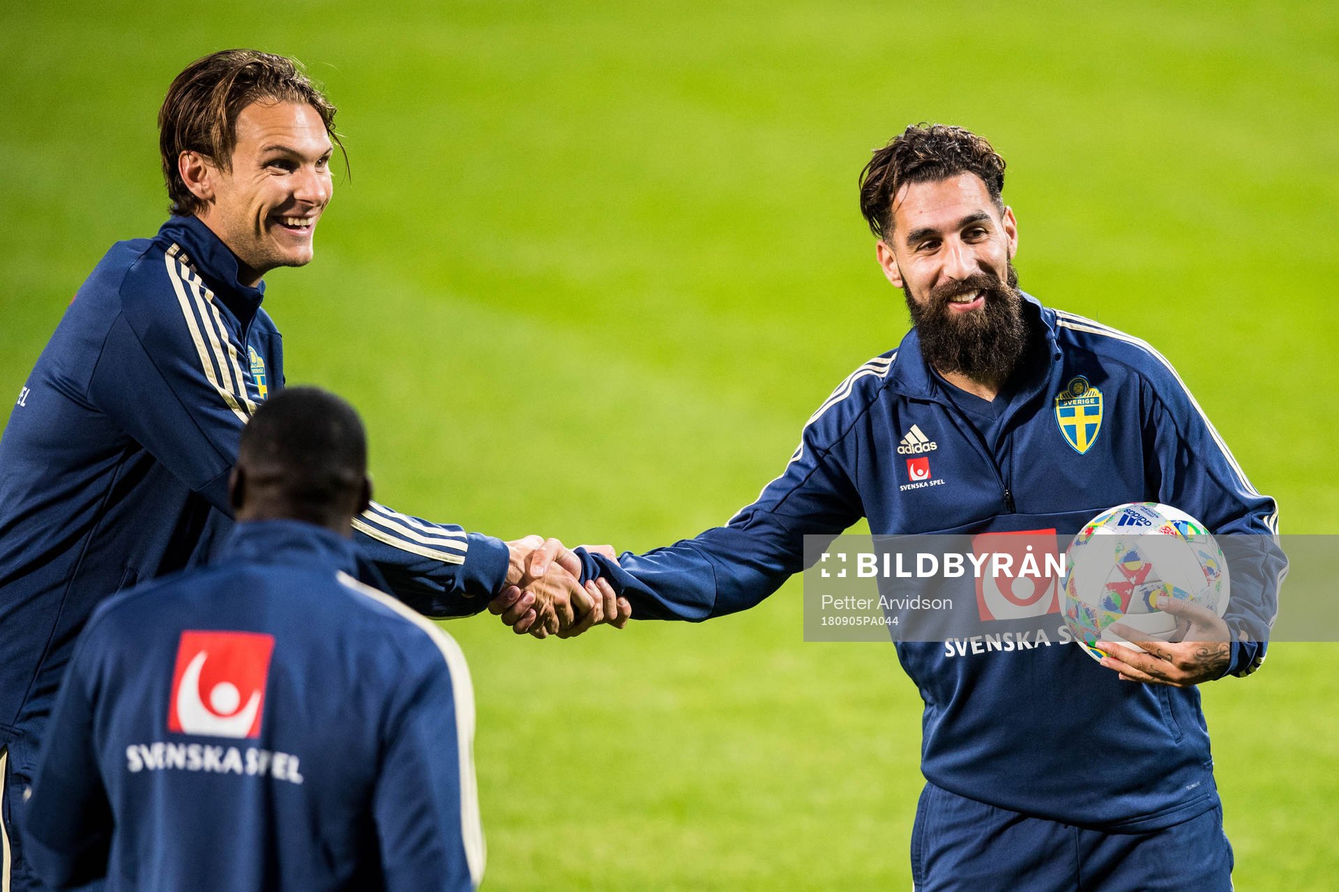 Albin Ekdal and Jimmy Durmaz of the Swedish national