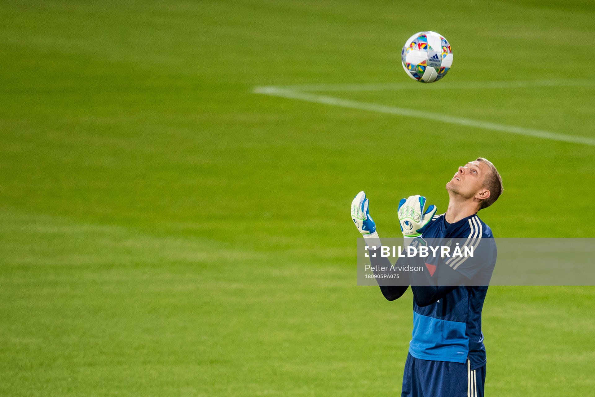 Goalkeeper Karl-Johan Johnsson of the Swedish national