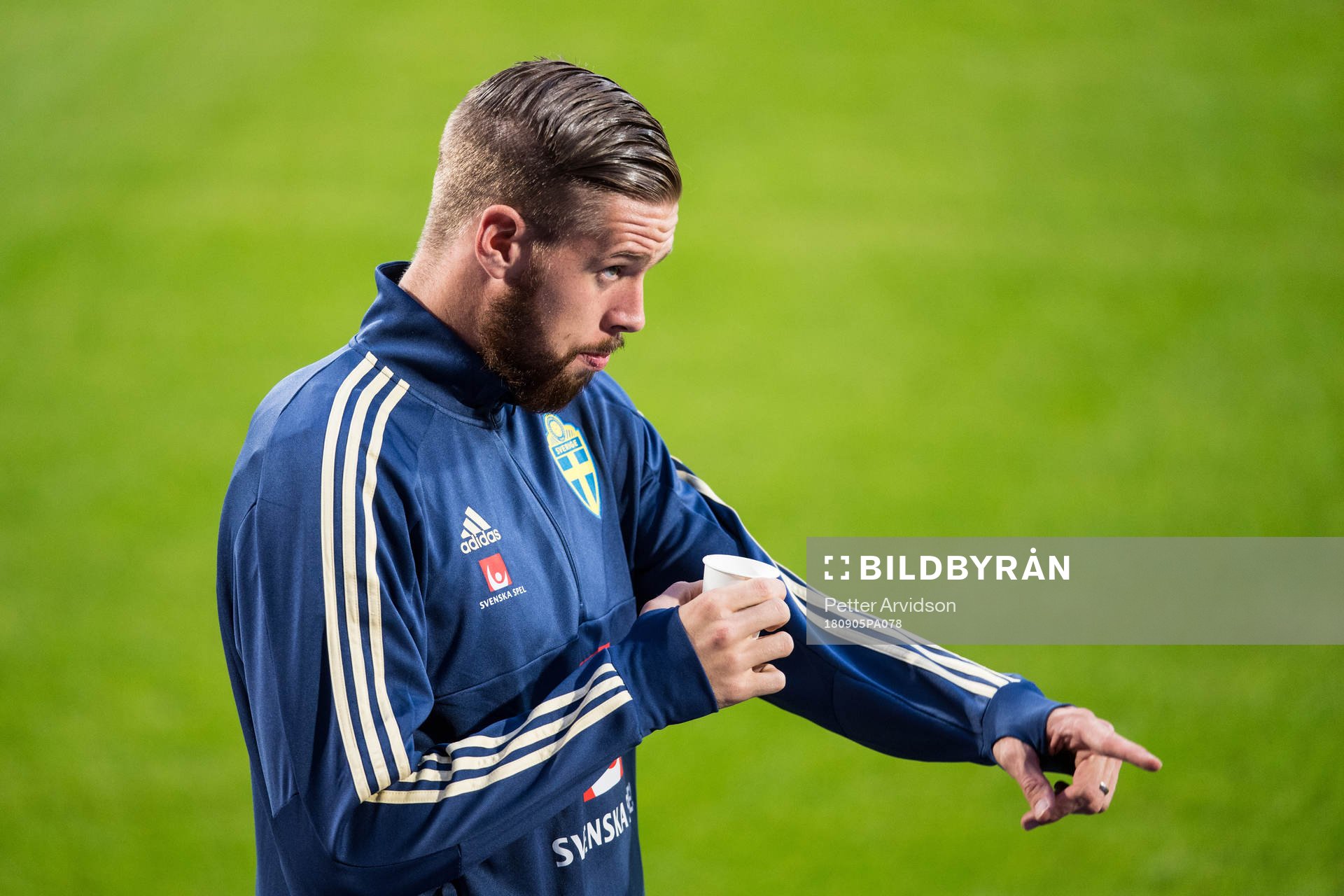 Pontus Jansson of the Swedish national football team at a