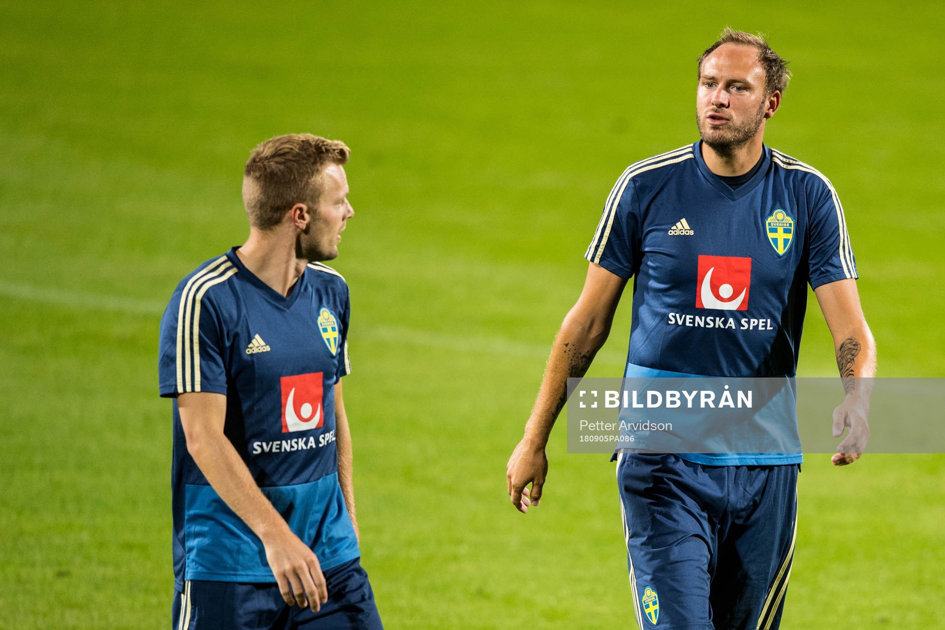 Sebastian Larsson and Andreas Granqvist of the Swedish