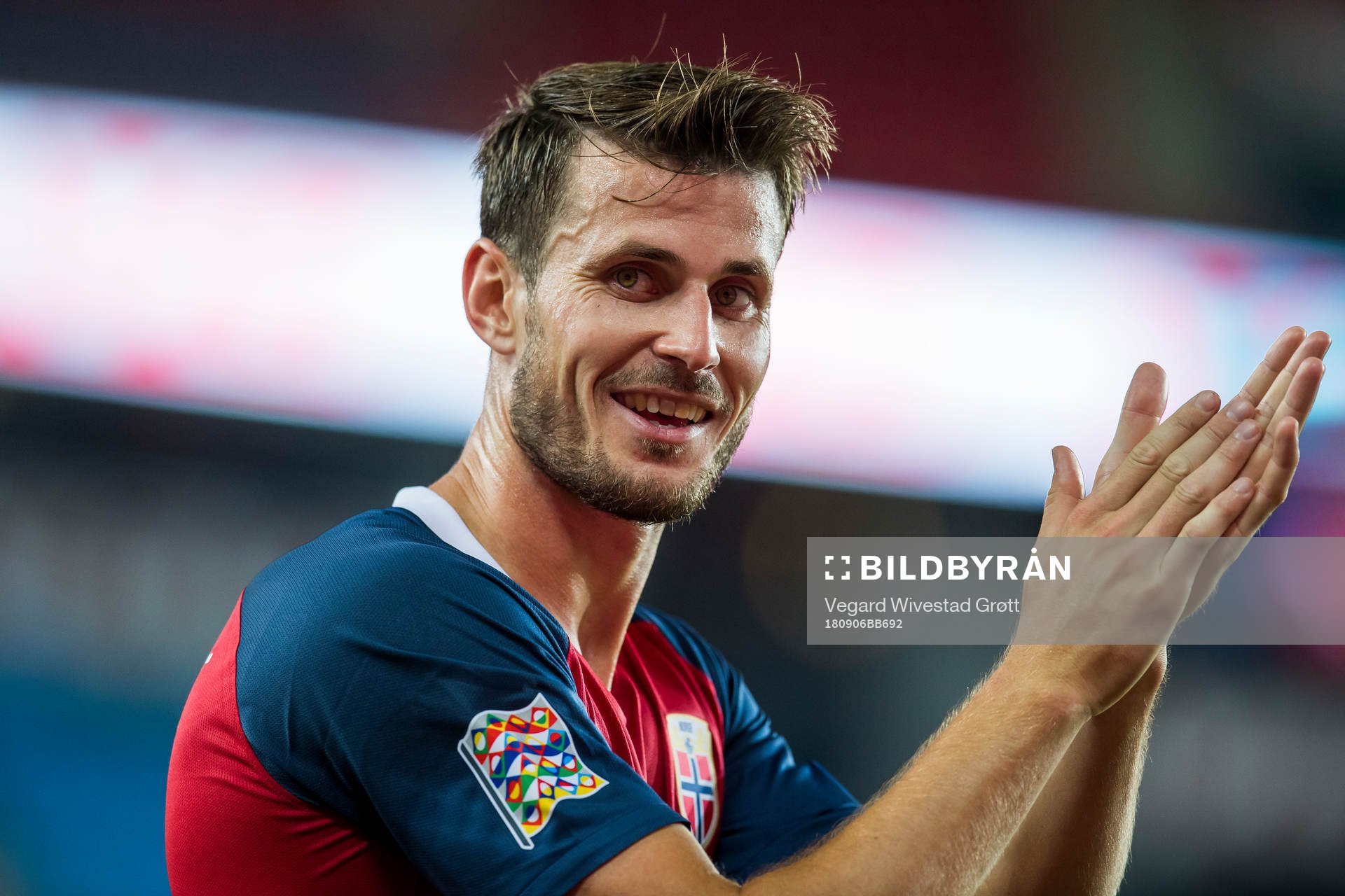 Håvard Nordtveit of Norway celebrates