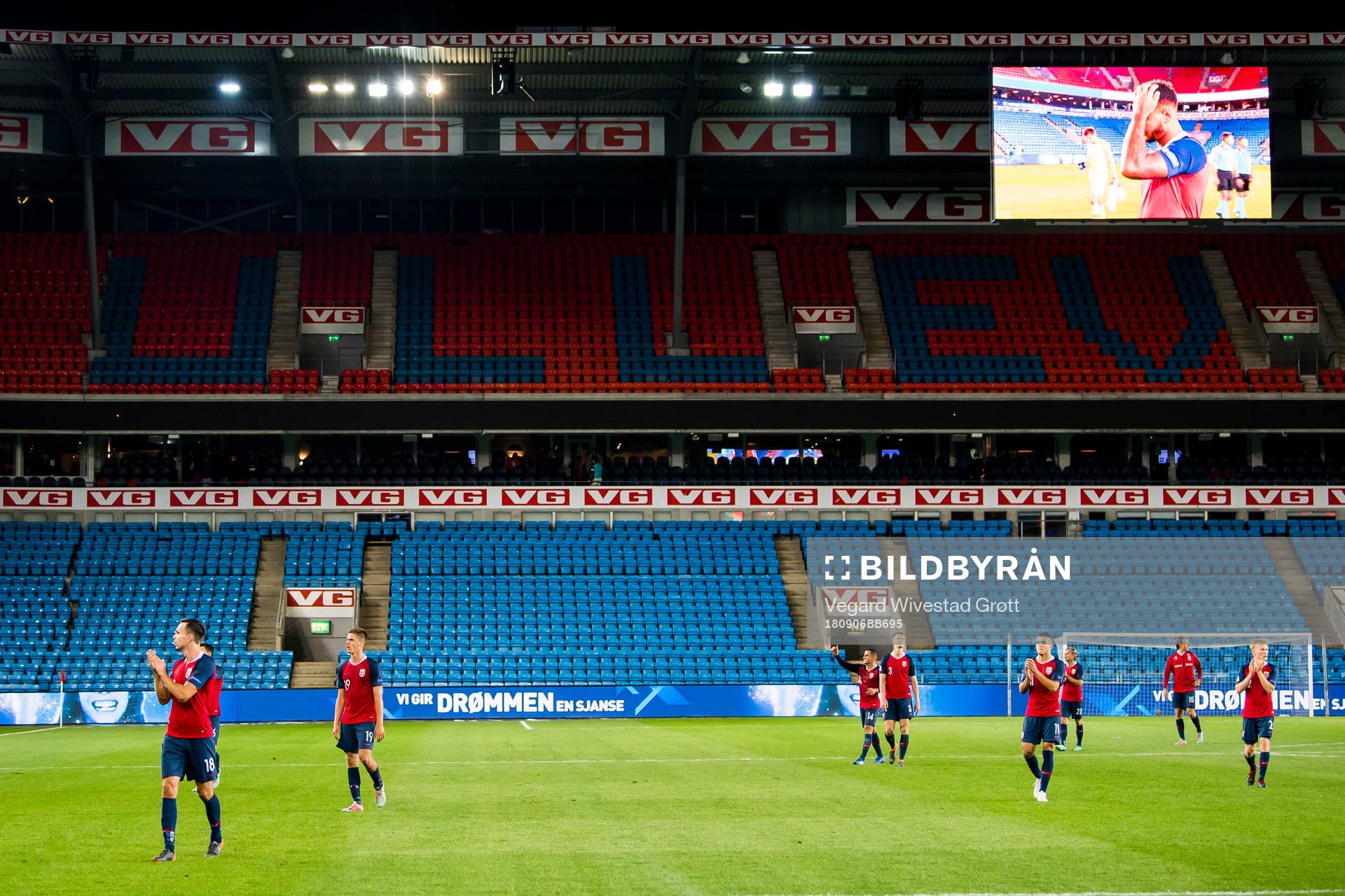 Empty seats at Ullevaal stadion