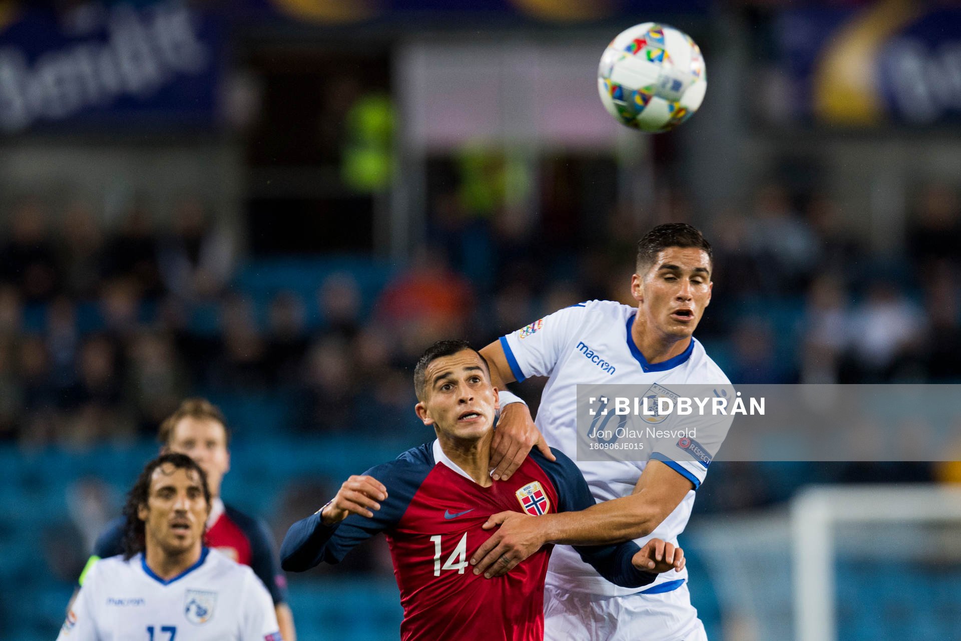 Omar Elabdellaoui of Norway  and Pieros Sotiriou of Cyprus
