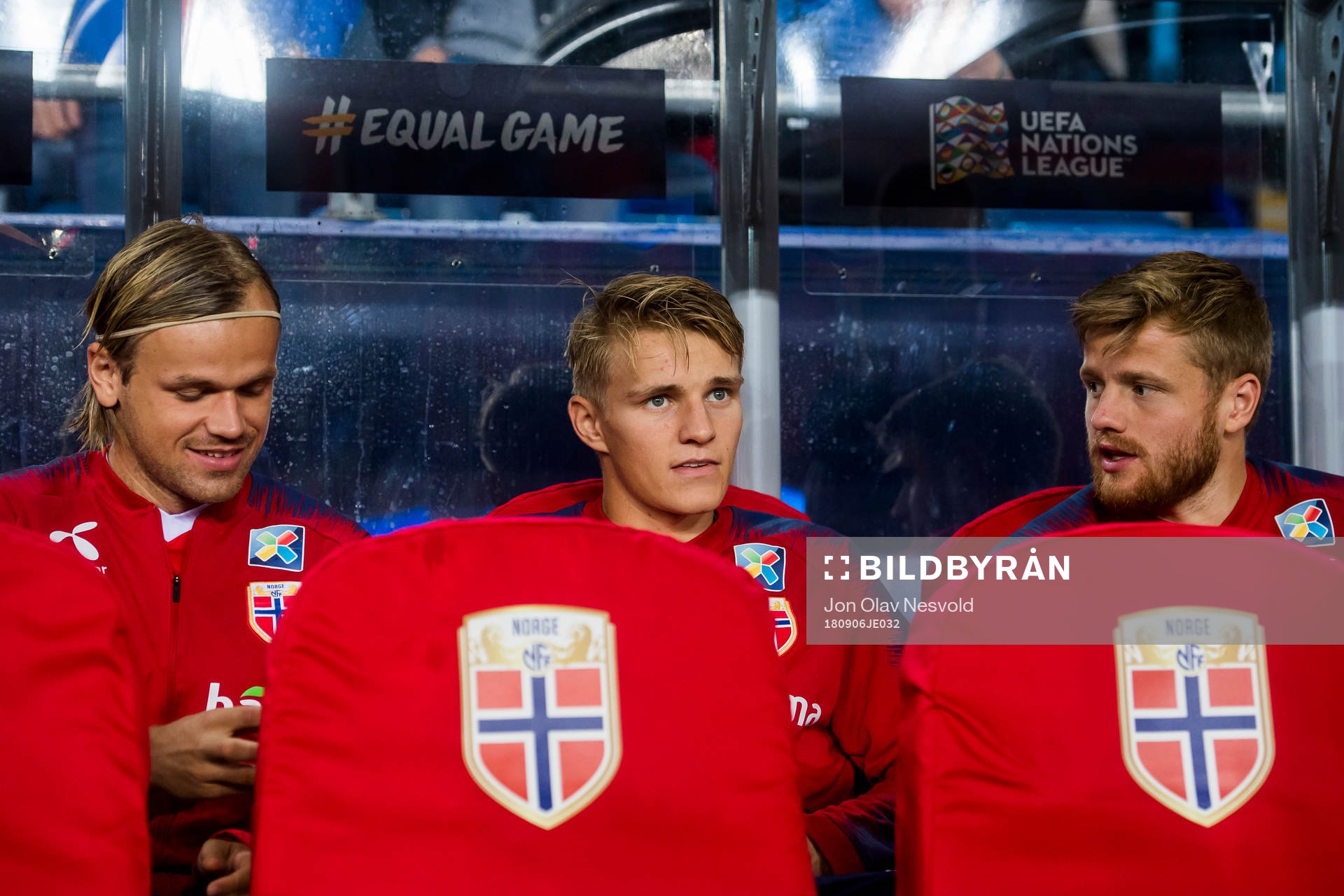 Iver Fossum, Martin Ødegaard, Fredrik Midtsjø of Norway