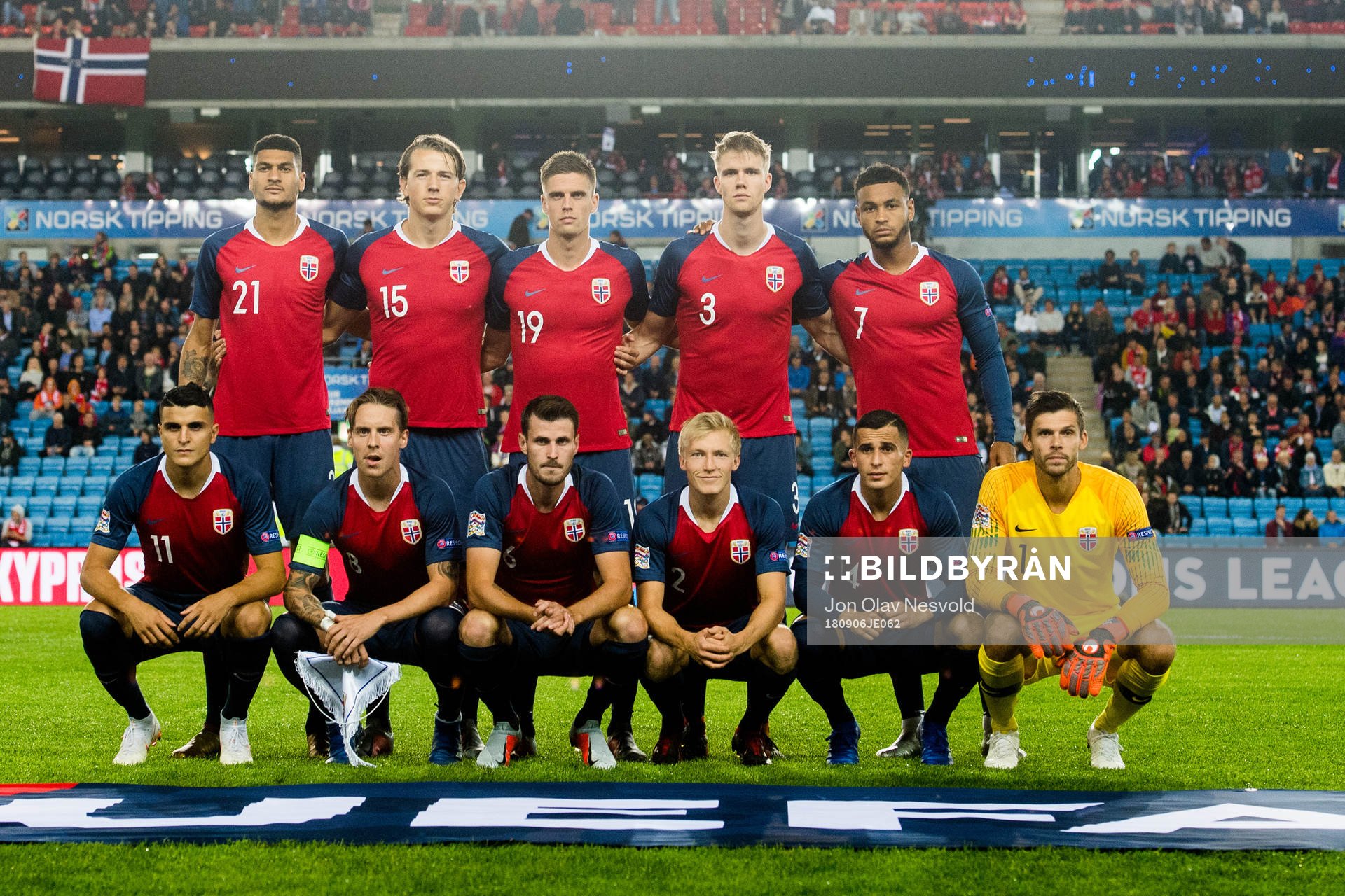 The Norwegian starting eleven Bjørn Maars Johnsen, Sander