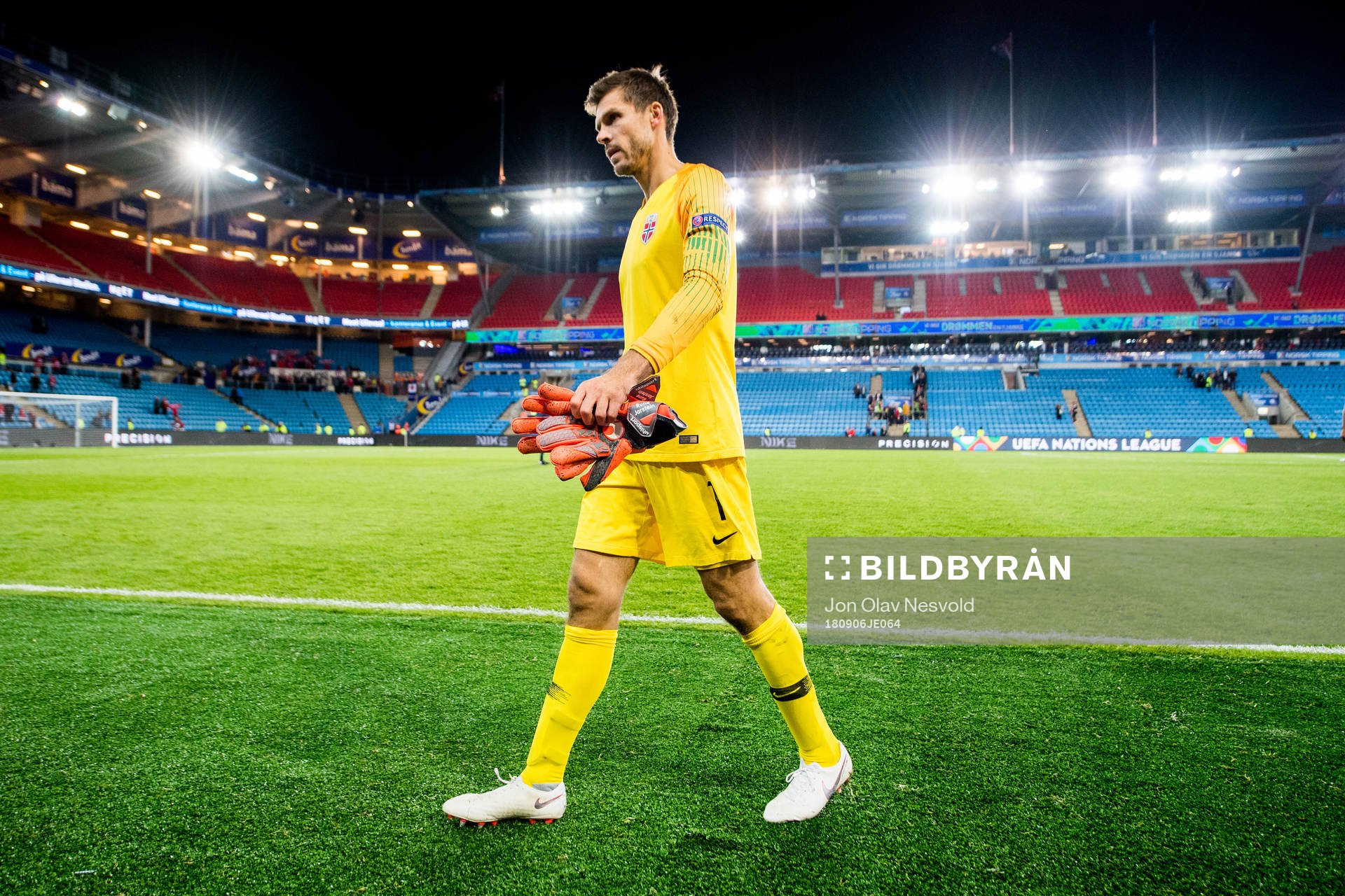Goalkeeper Rune Almenning Jarstein of Norway