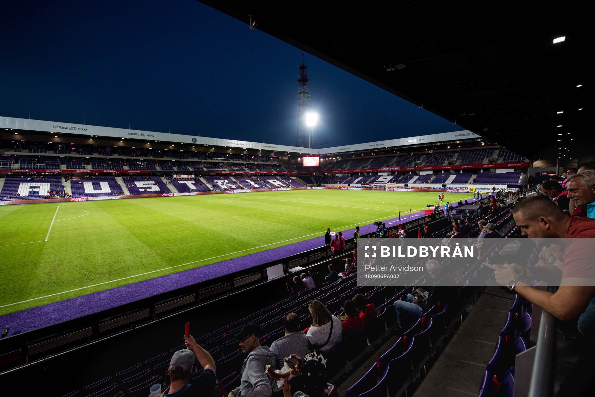 General view of Generali Arena prior the international