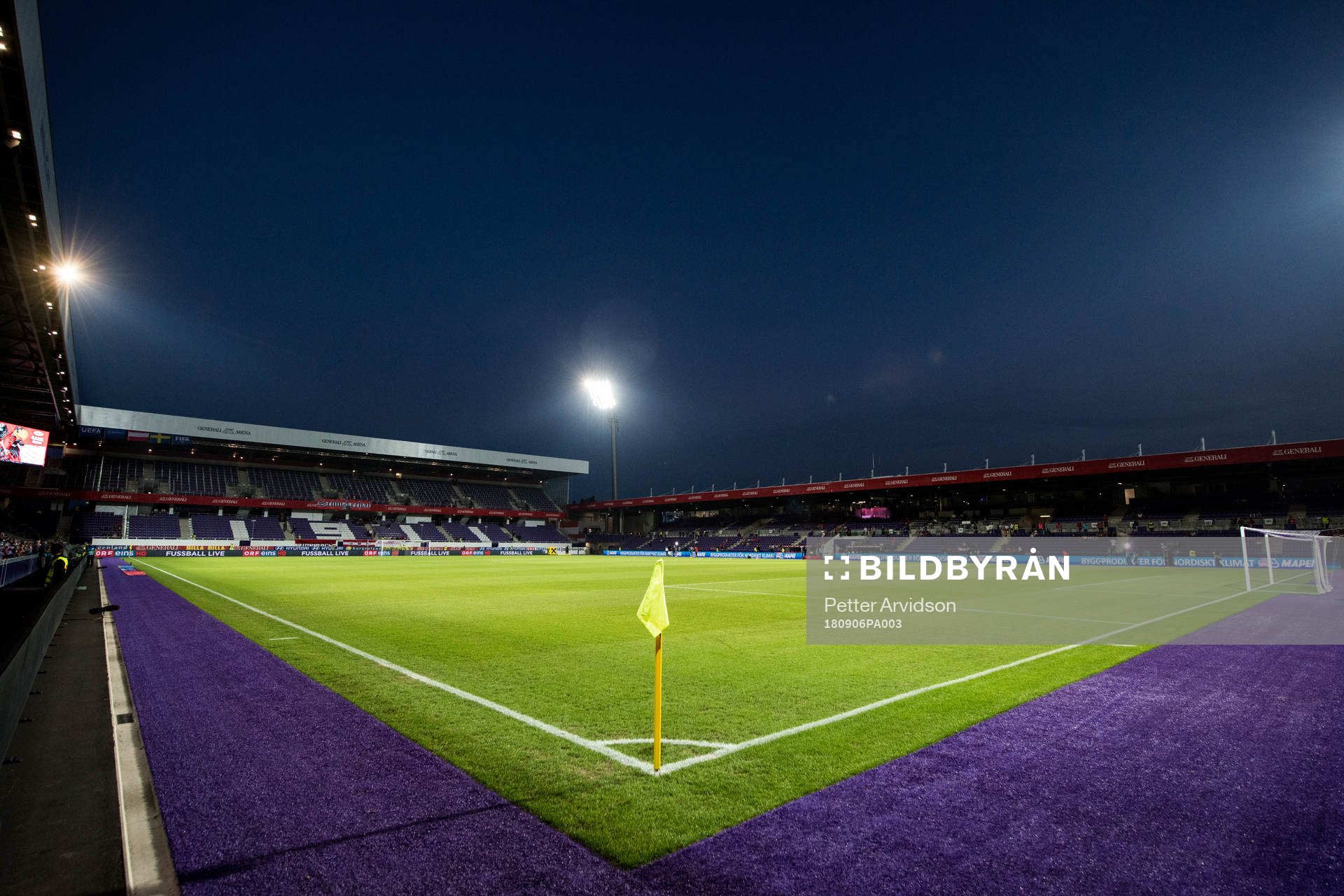 General view of Generali Arena prior the international