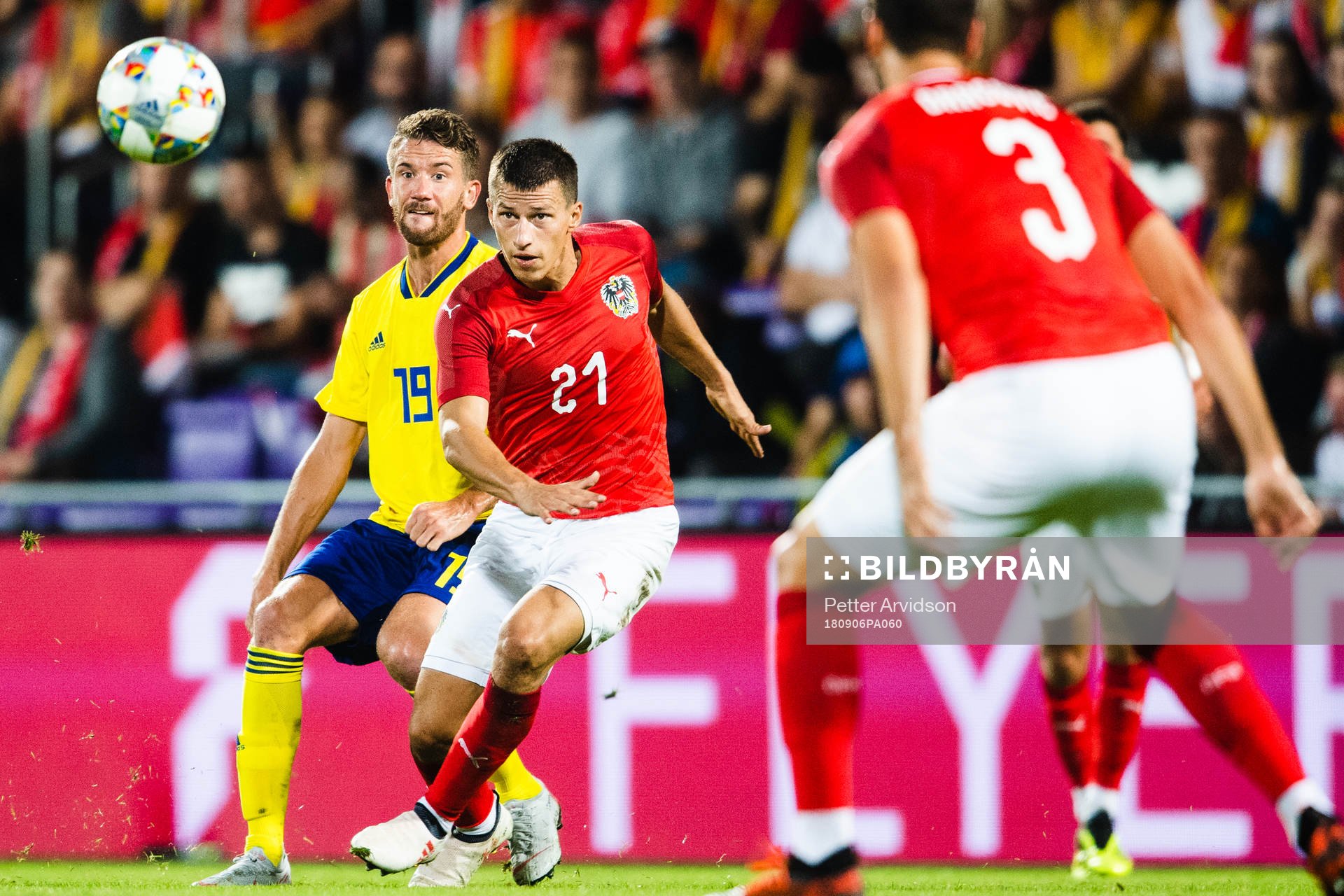 Marcus Rohdén of Sweden and Stefan Lainer of Austria