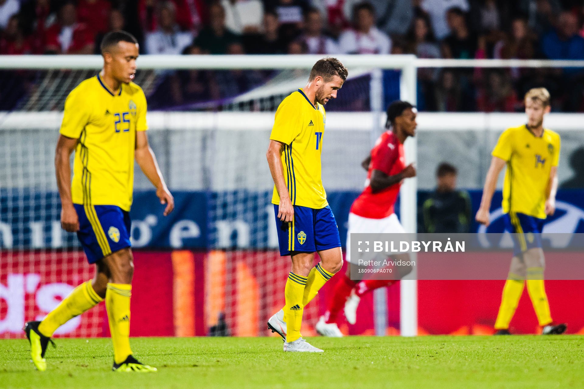 Robin Quaison, Marcus Rohdén and Filip Helander looks