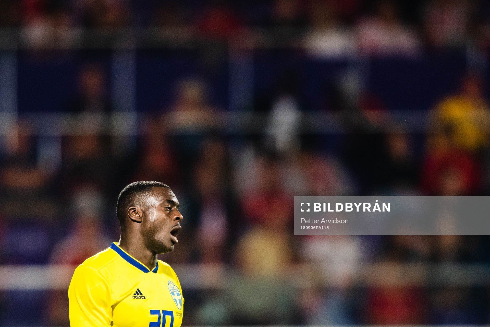 Ken Sema of Sweden looks dejected