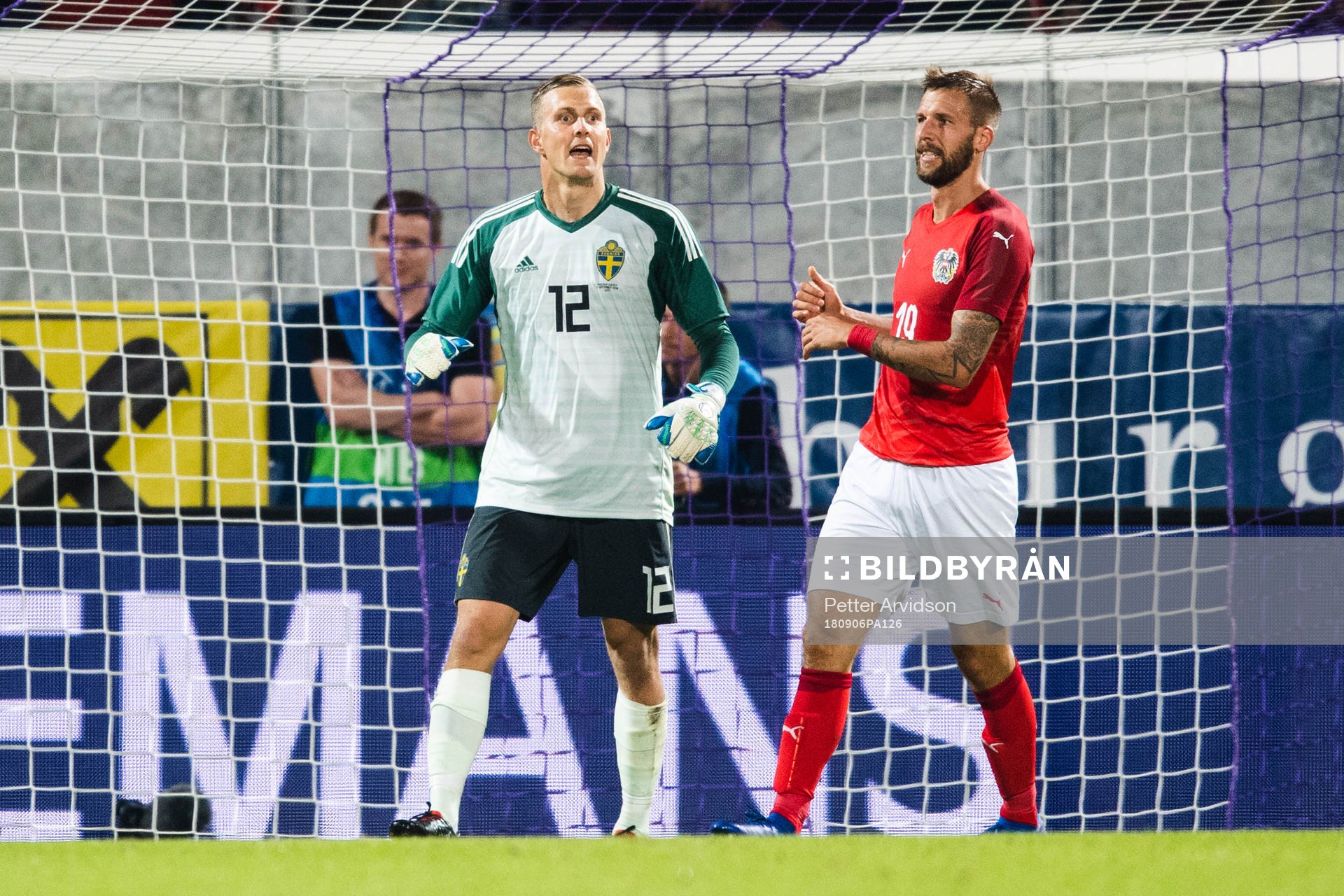 Goalkeeper Karl-Johan Johnsson of Sweden