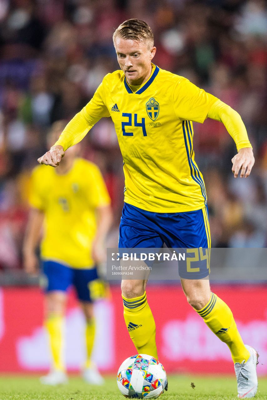 Sam Larsson of Sweden during the international friendly football match between Austria and Sweden on September 6, 2018 in Wien.