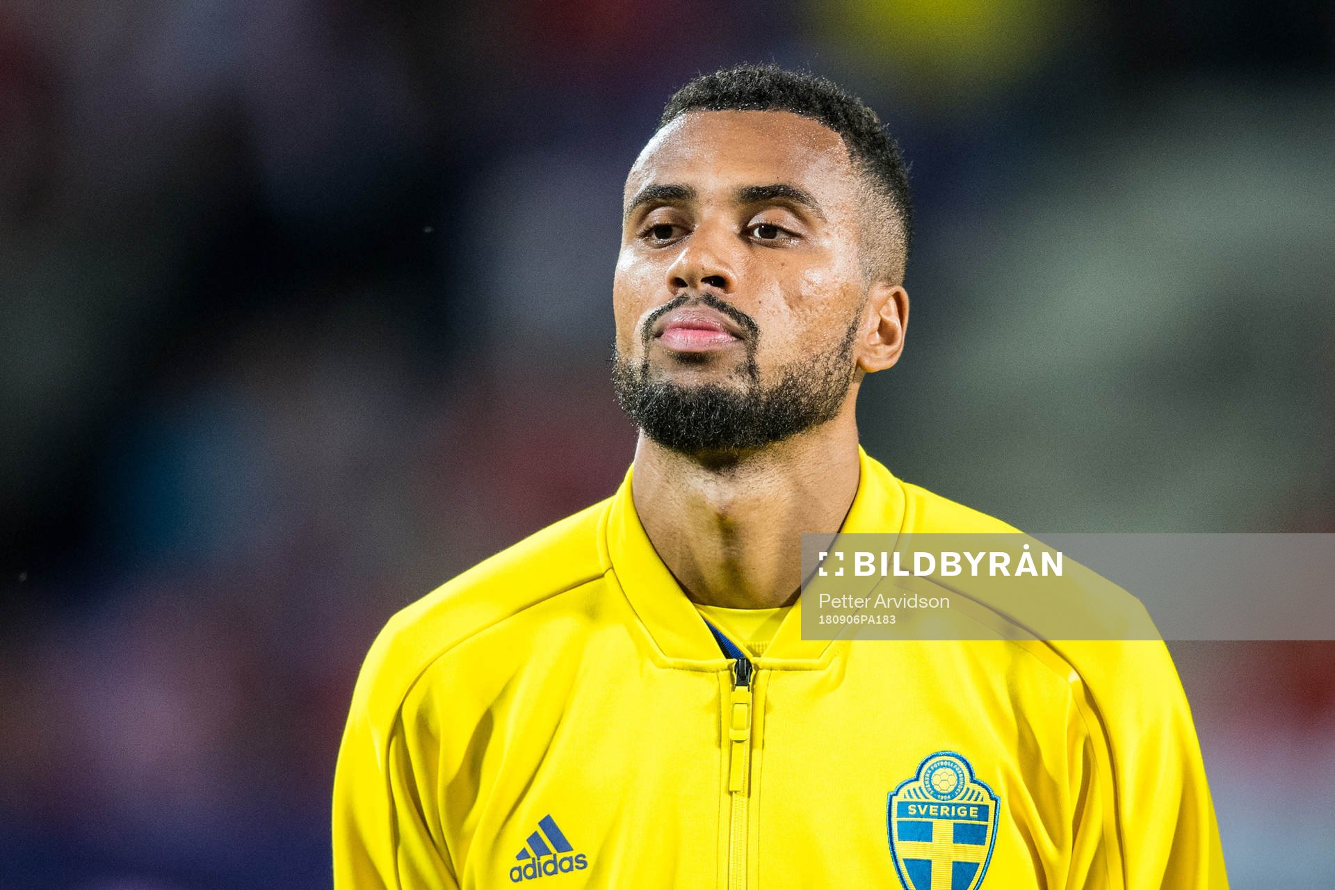 Isaac Kiese Thelin of Sweden prior the international