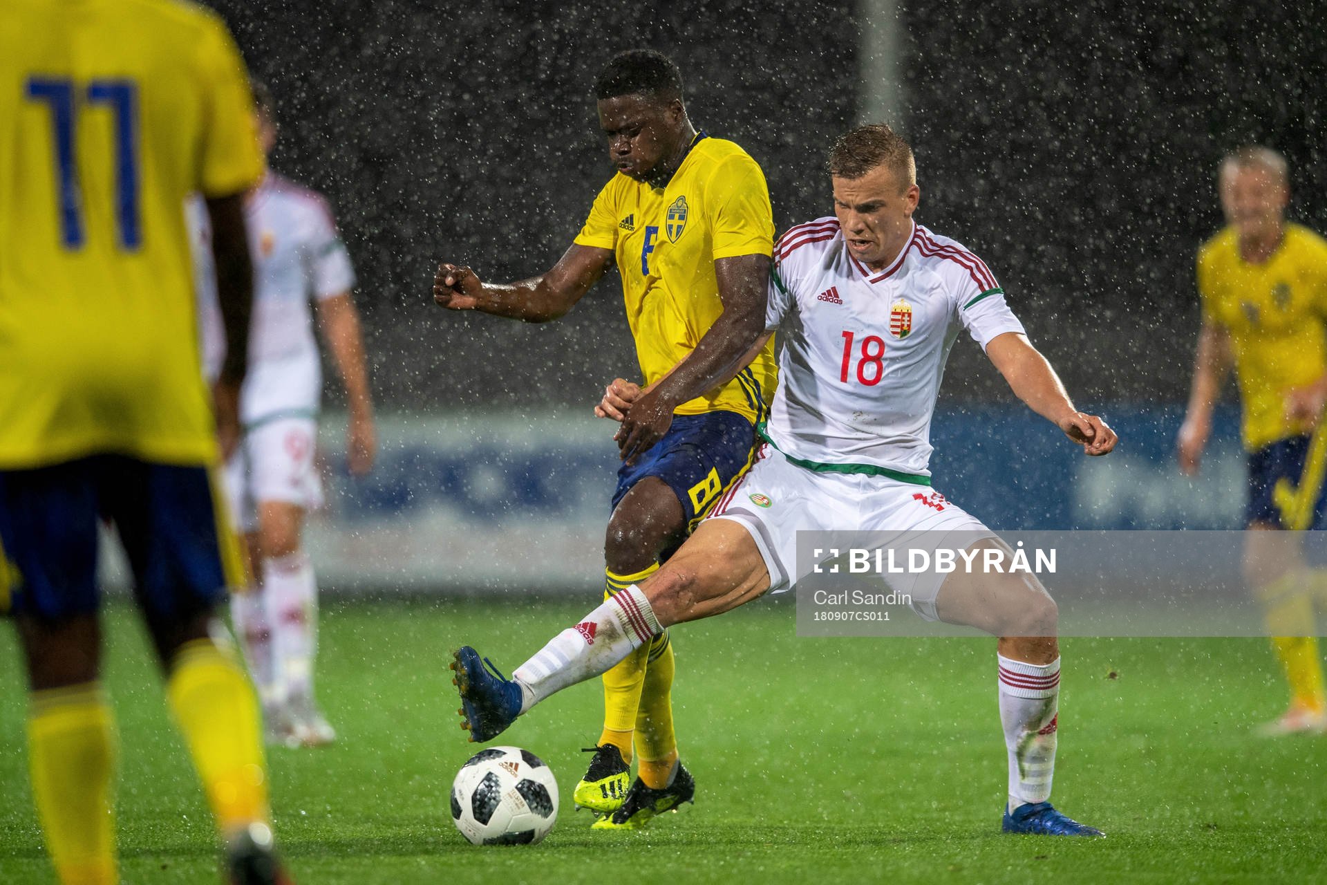 Sveriges Isak Ssewankambo och Ungerns Attila Harris
