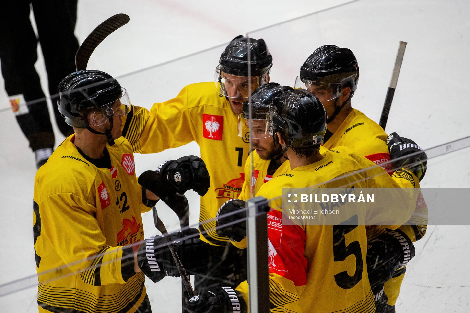 Kelsey Tessier of Vienna celebrates with his teammates