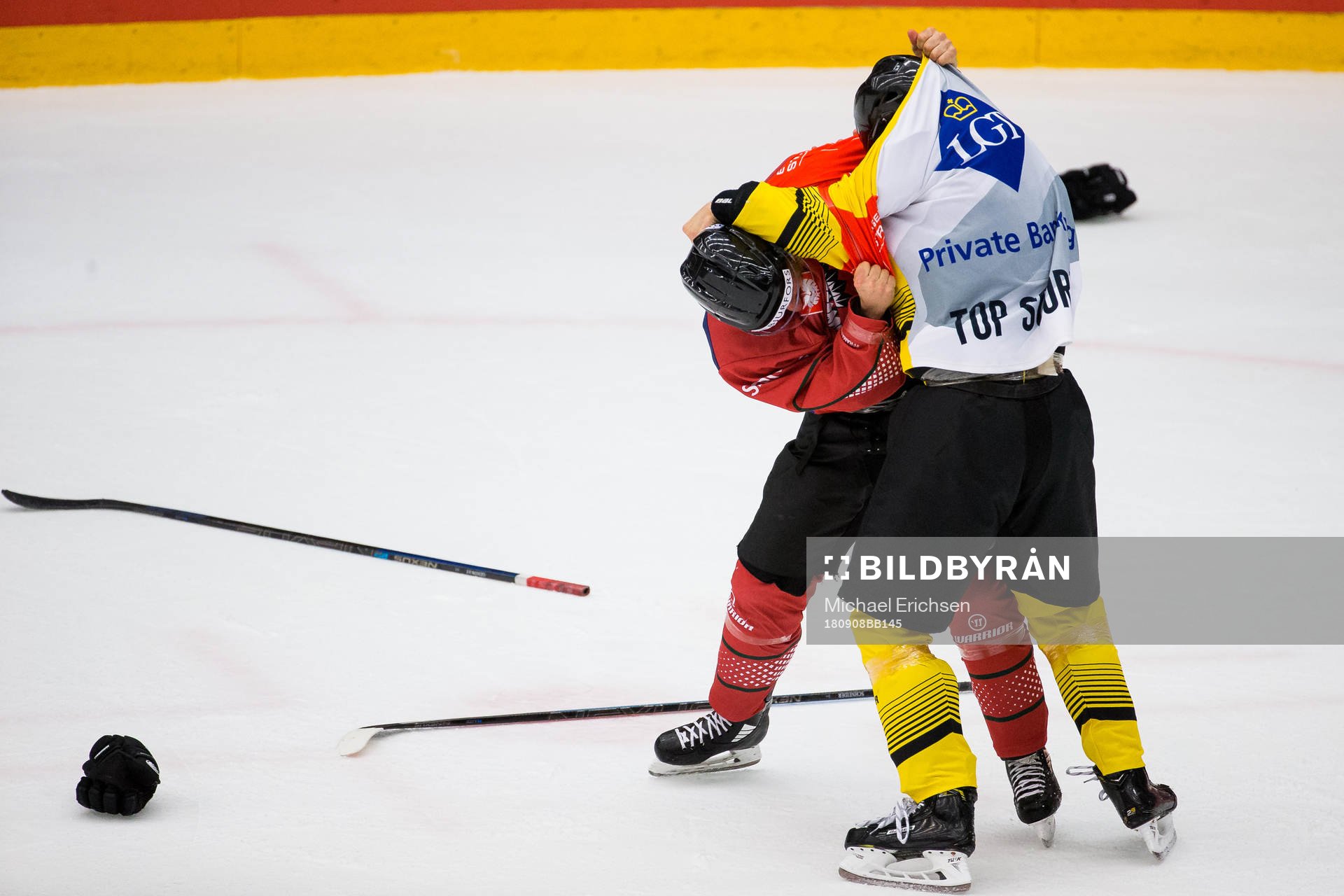 Chay Genoway of Frölunda and Peter Schneider of Vienna in