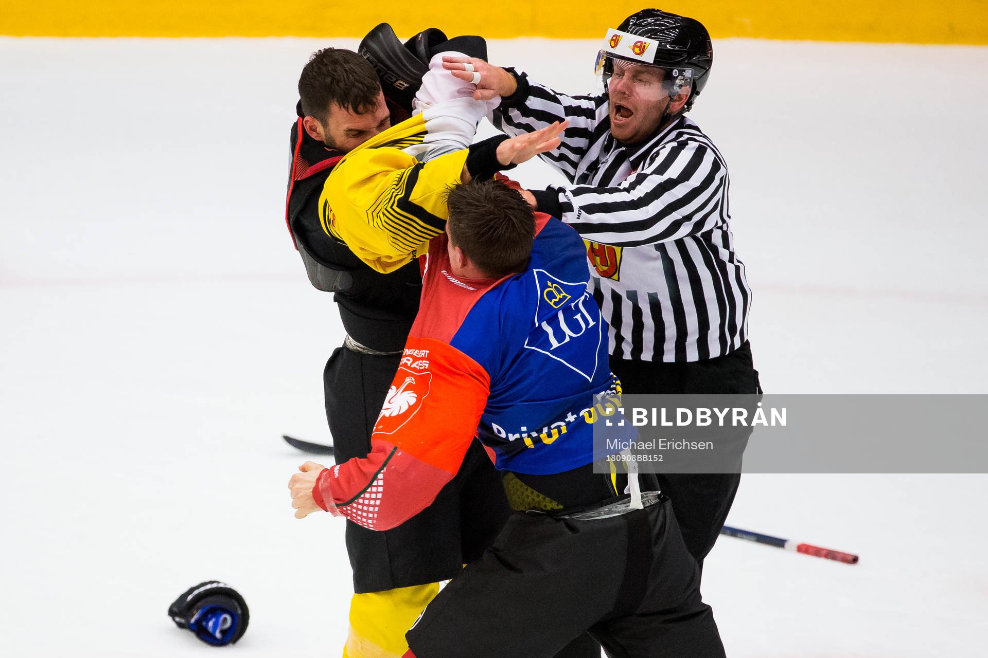 Chay Genoway of Frölunda and Peter Schneider of Vienna in