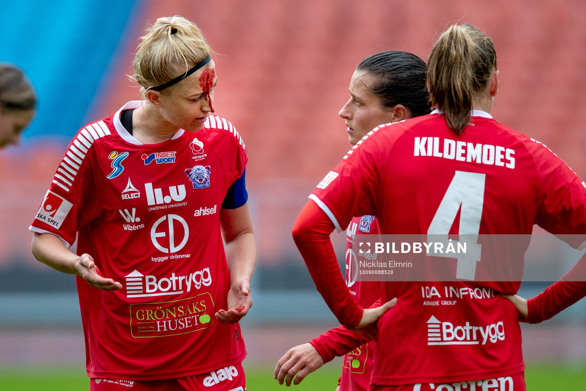 Linköpings Janni Arnth Jensen med skadas i huvudet