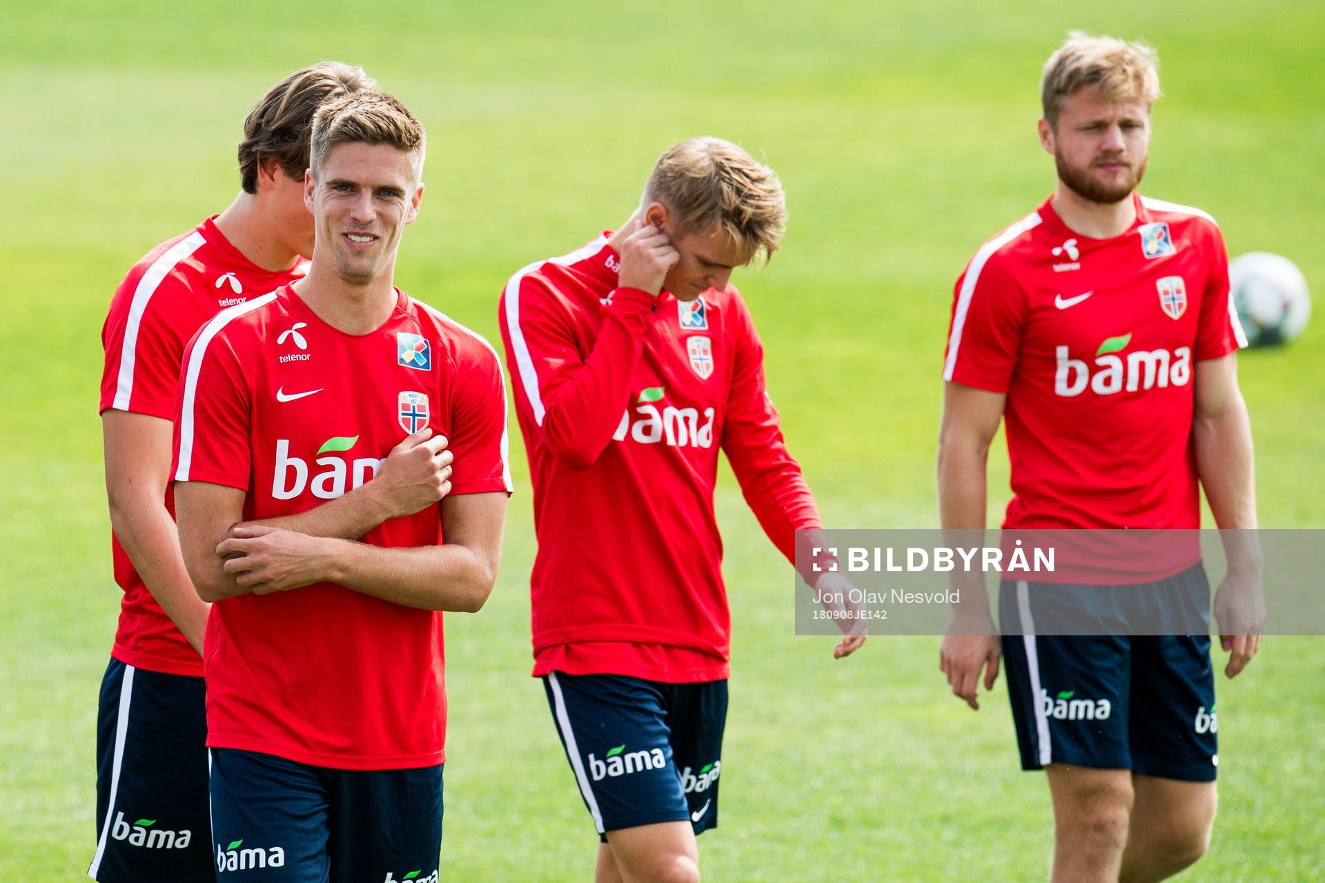 Markus Henriksen, Martin Ødegaard and Fredrik Midtsjø of