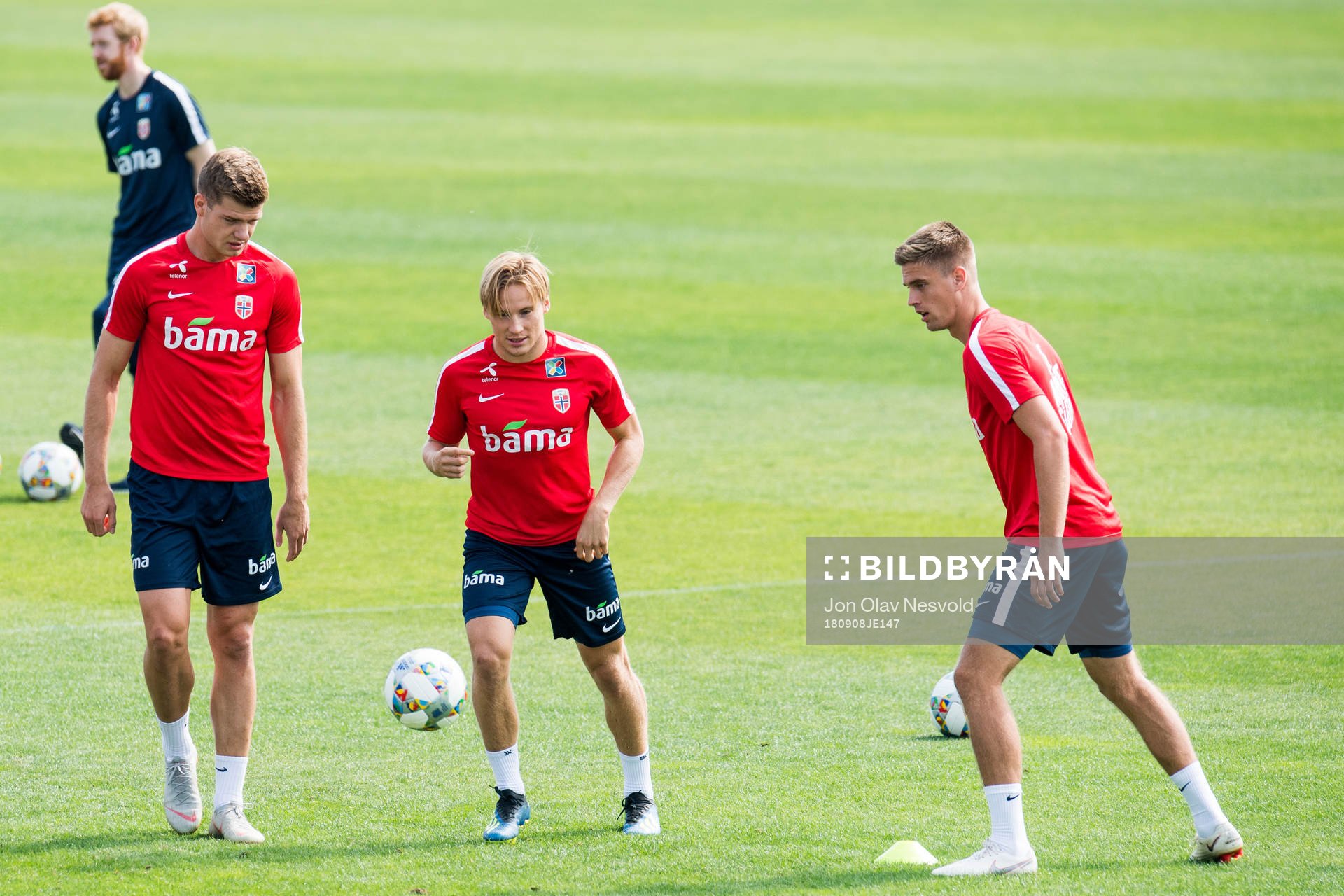 Alexander Sørloth, Jonas Svensson and Markus Henriksen of