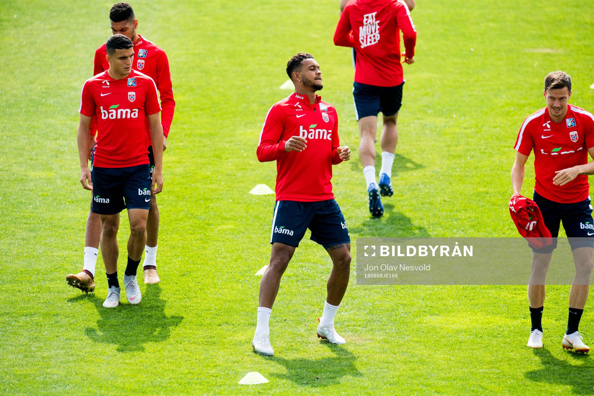 Mohamed Elyounoussi, Joshua King and Martin Linnes of Norway