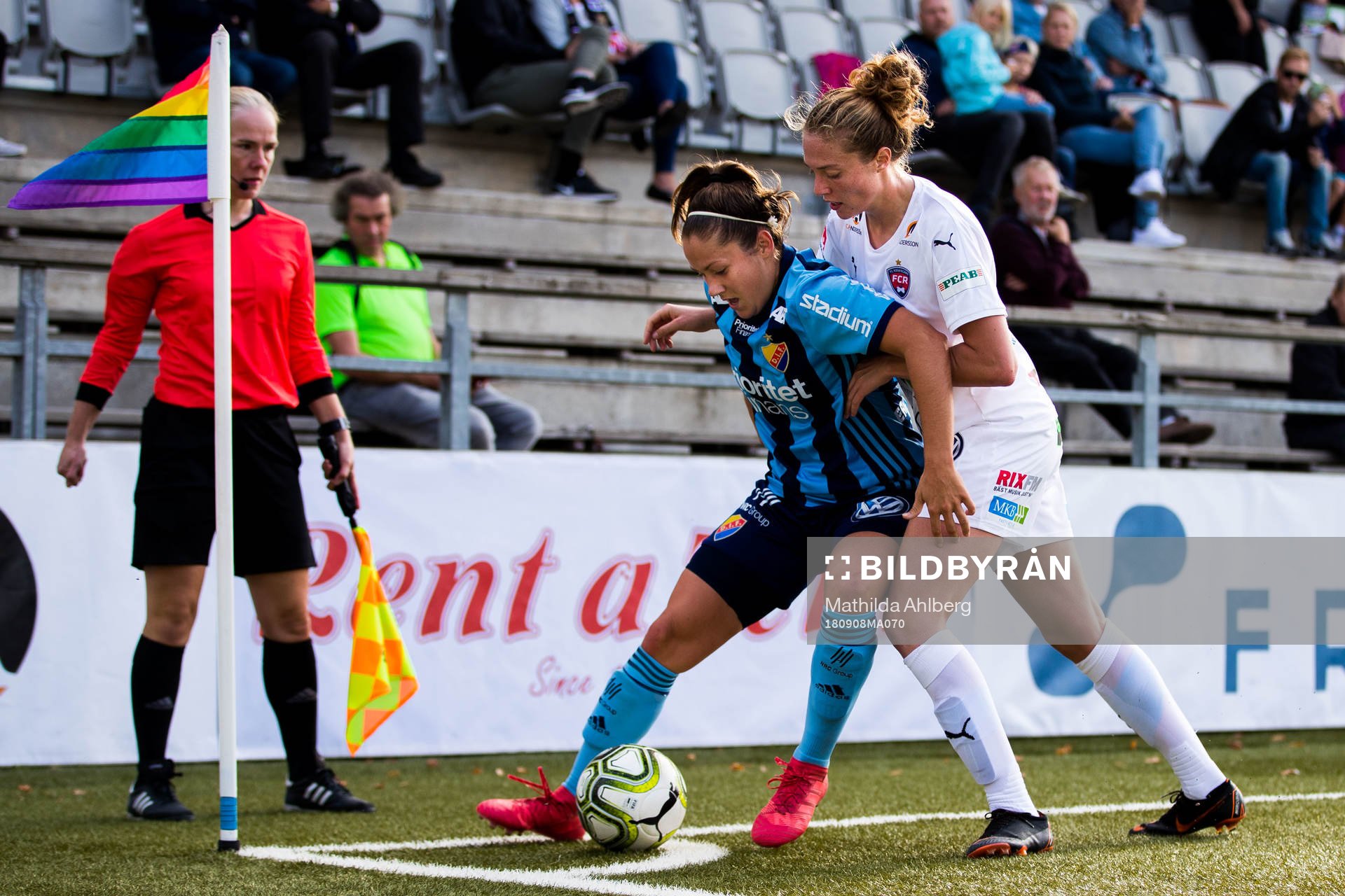 Djurgårdens Kim Sundlöv och Rosengårds Celia Jimenez