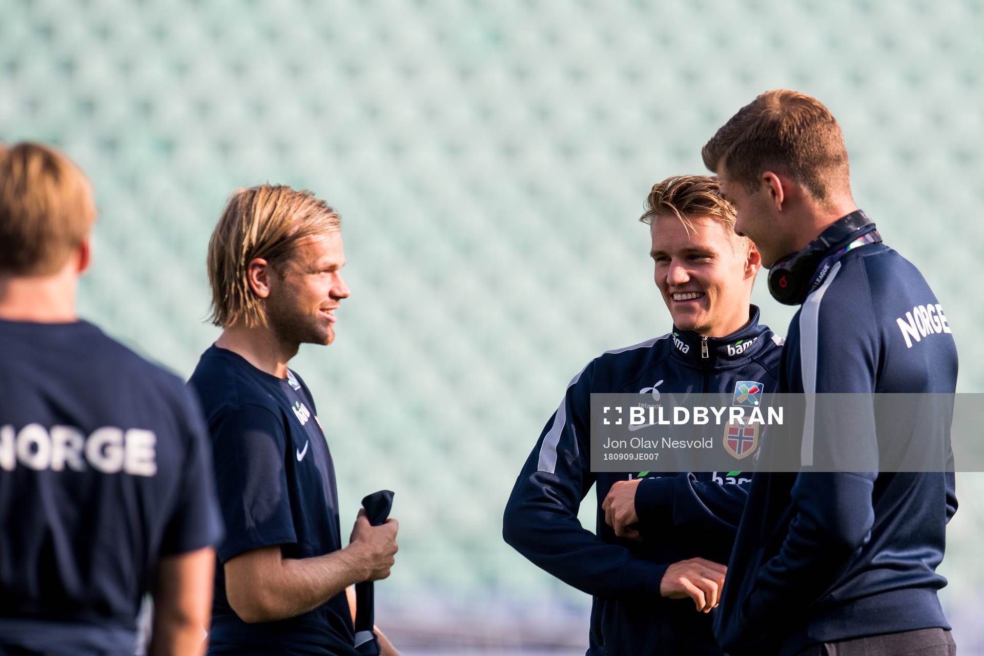 Iver Fossum and Martin Ødegaard of Norway