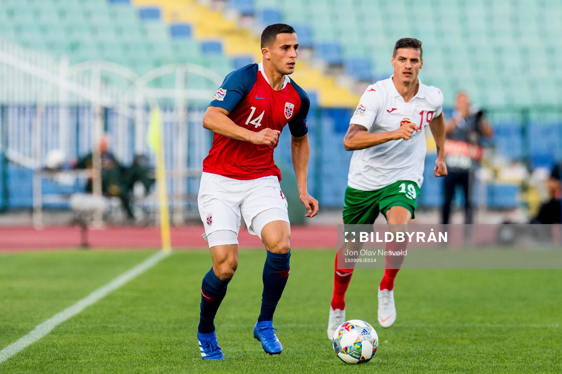 Omar Elabdellaoui of Norway and Kiril Depodov of Bulgaria