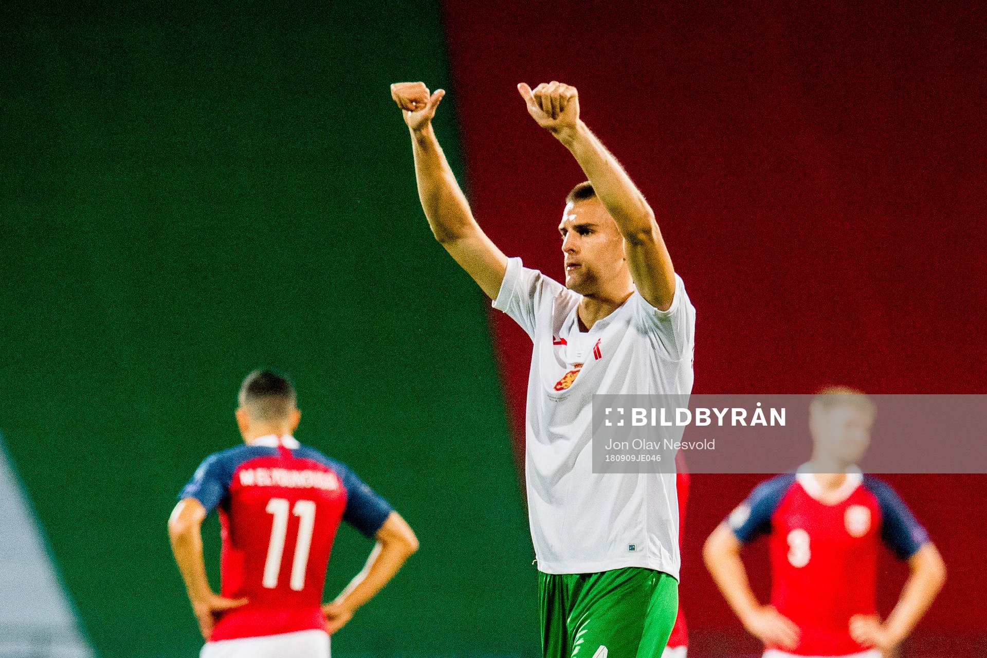 Bozhidar Chorbadzhiyski of Bulgaria celebrates