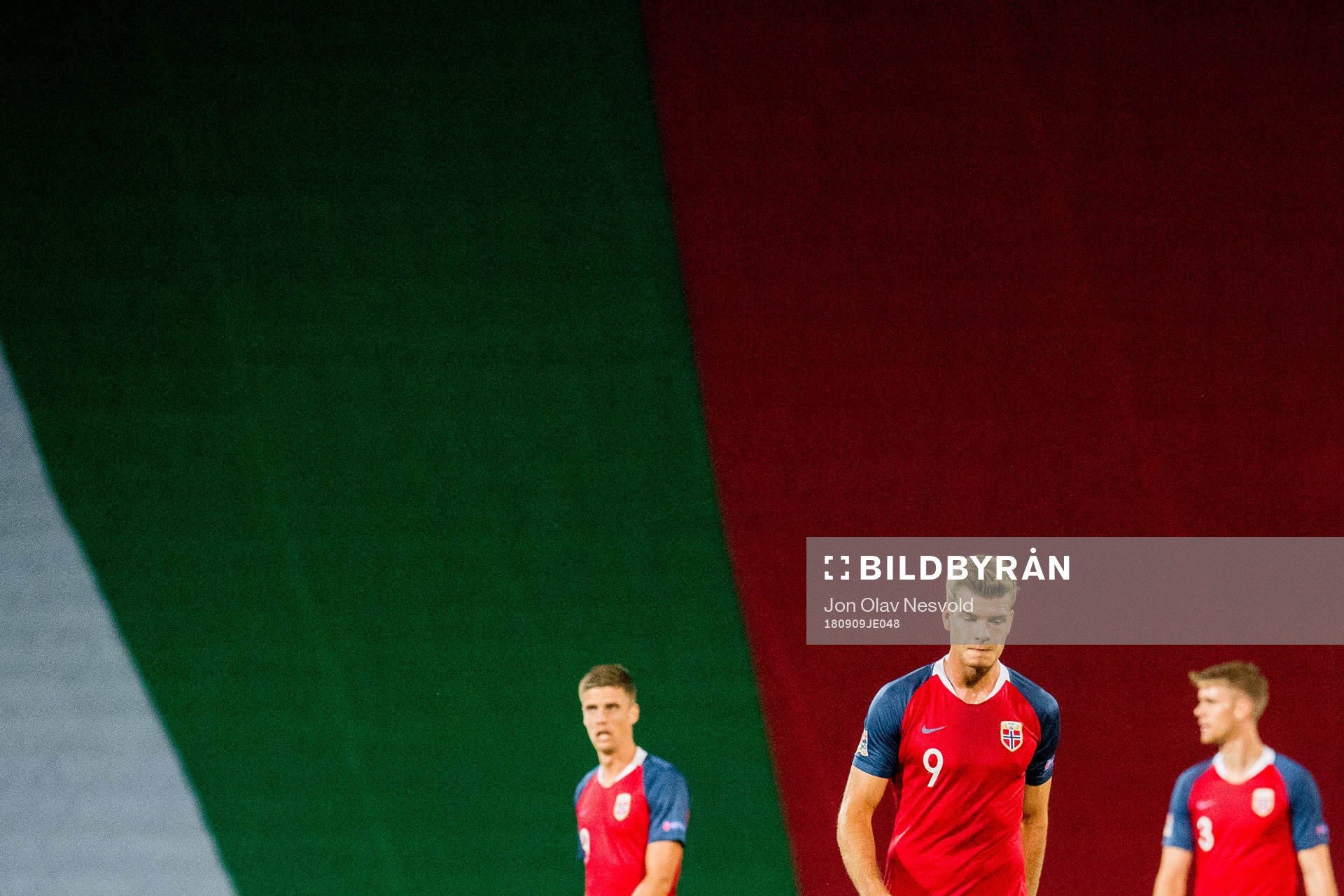 Alexander Sørloth of Norway looks dejected