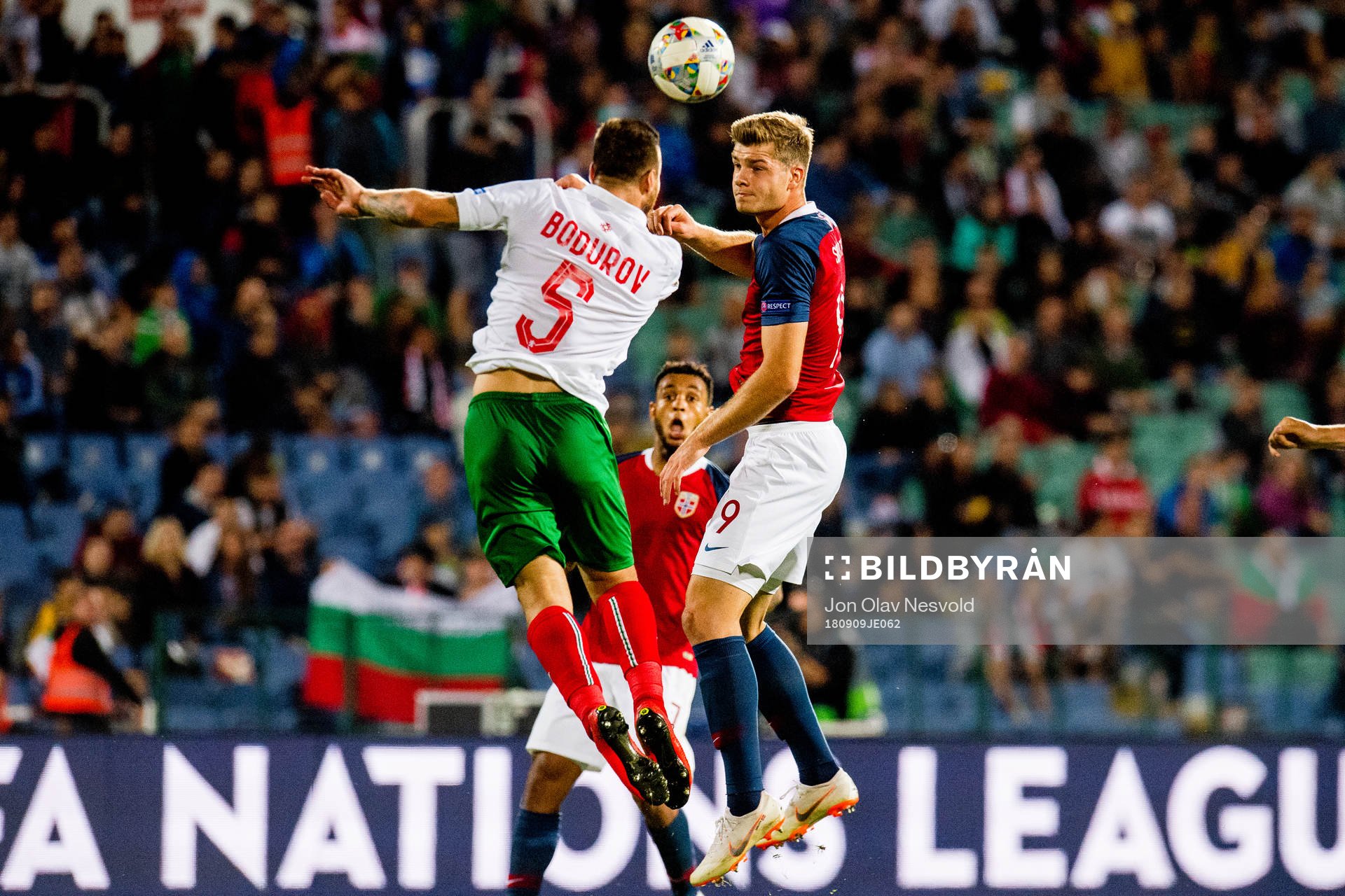 Nikolay Bodurov of Bulgaria and Alexander Sørloth of Norway