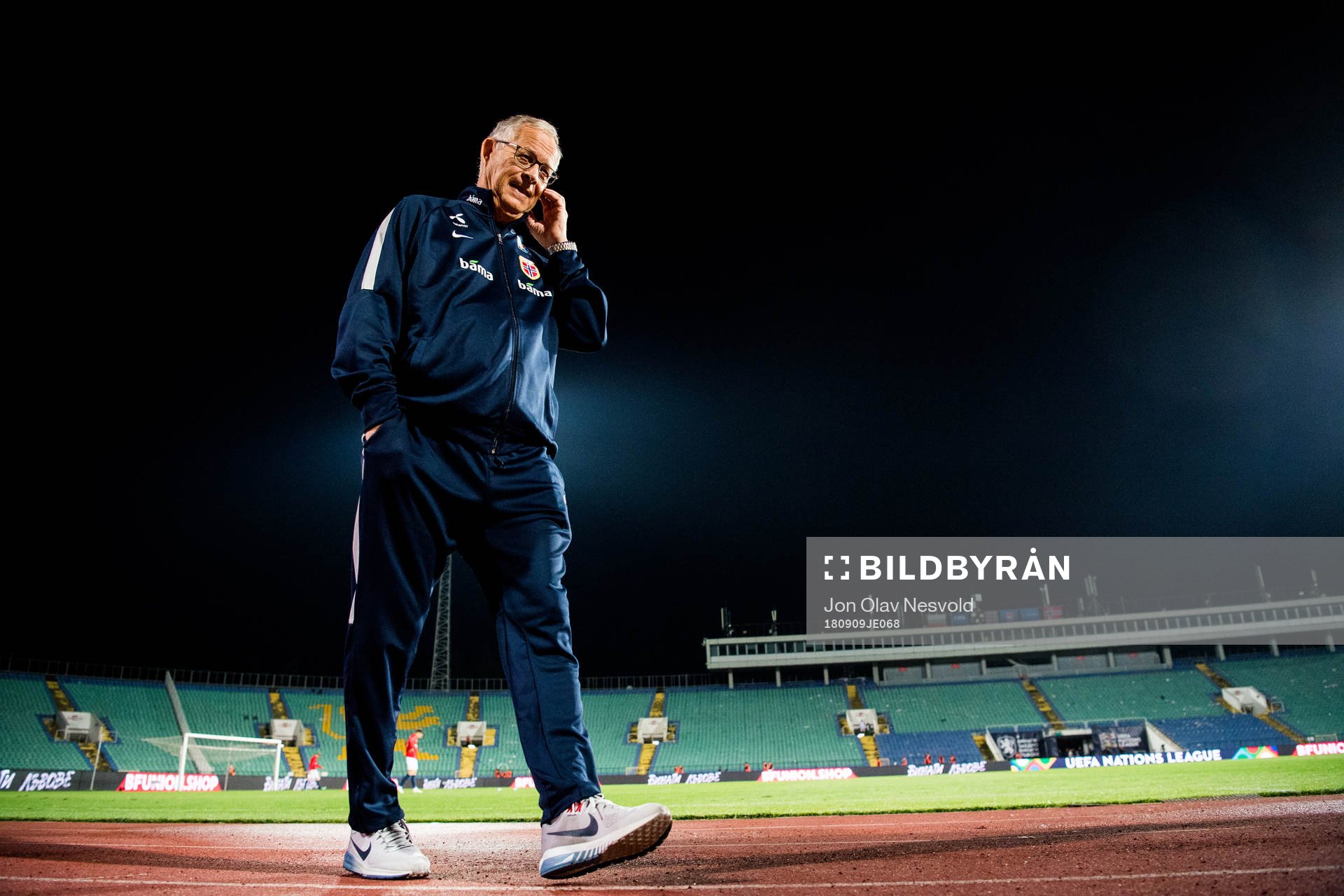 Lars Lagerbäck, head coach of Norway, after the Nations League match between Bulgaria and Norway on September 9, 2018 in Sofia.