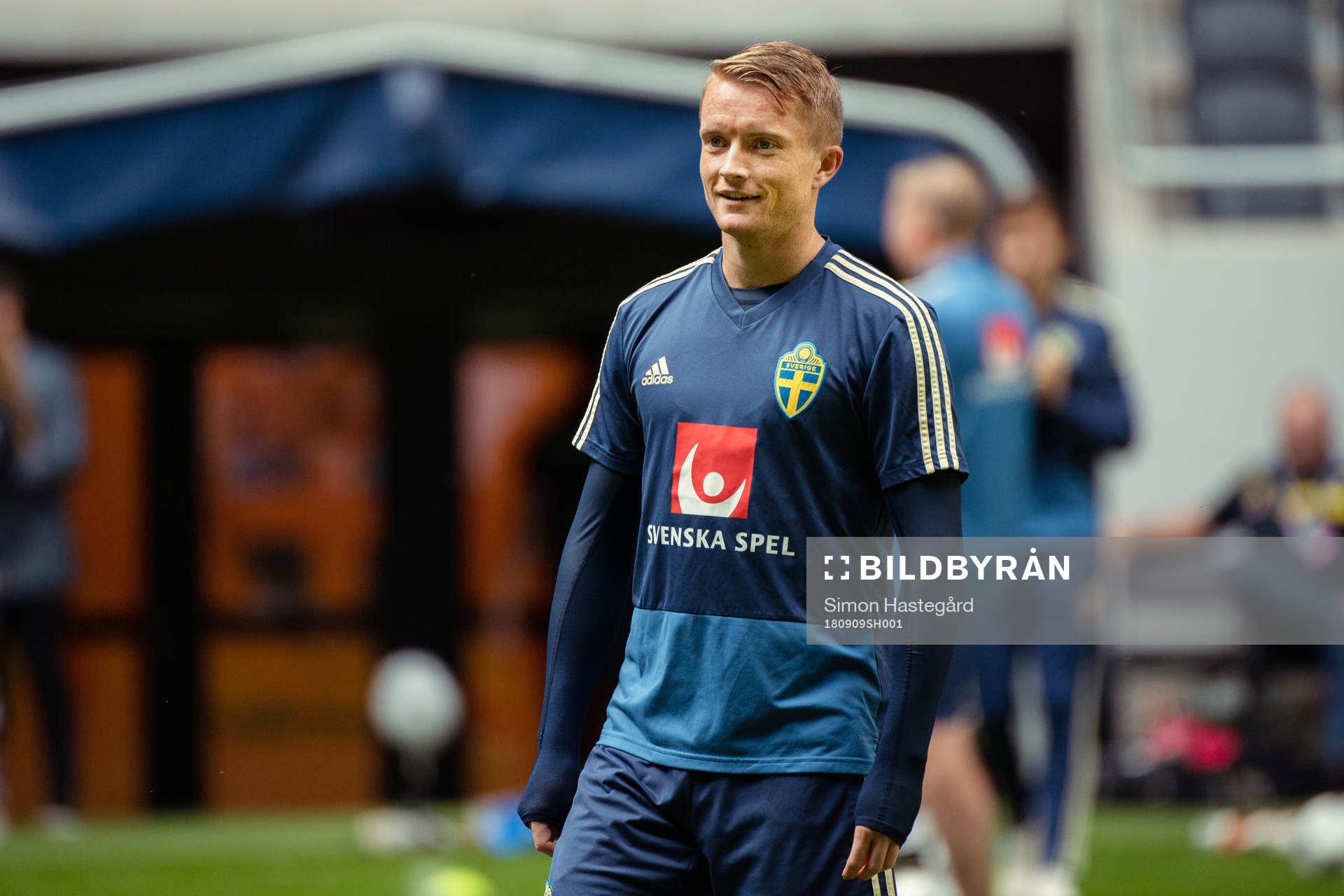 Sam Larsson of the Swedish national football team