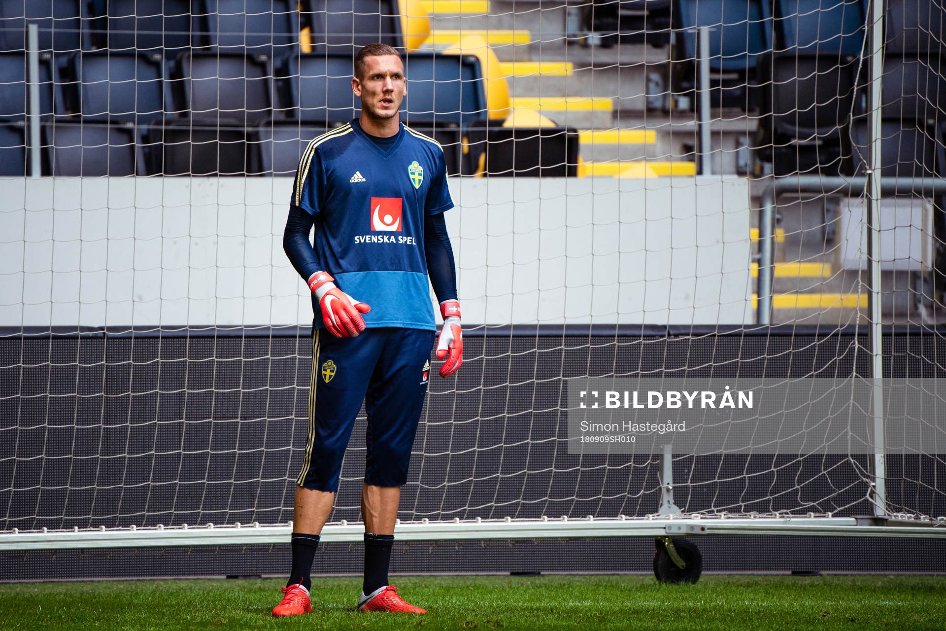goalkeeper Robin Olsen of the Swedish national football team