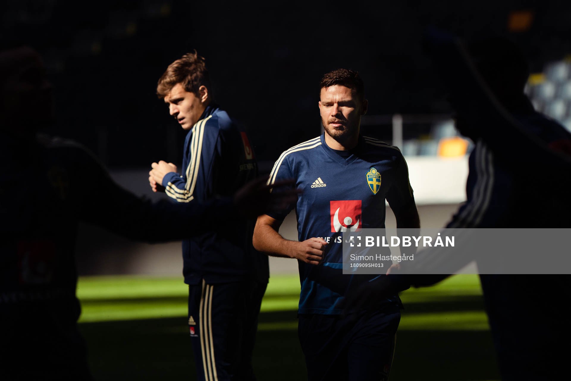 Victor Nilsson Lindelöf and Marcus Berg of the Swedish