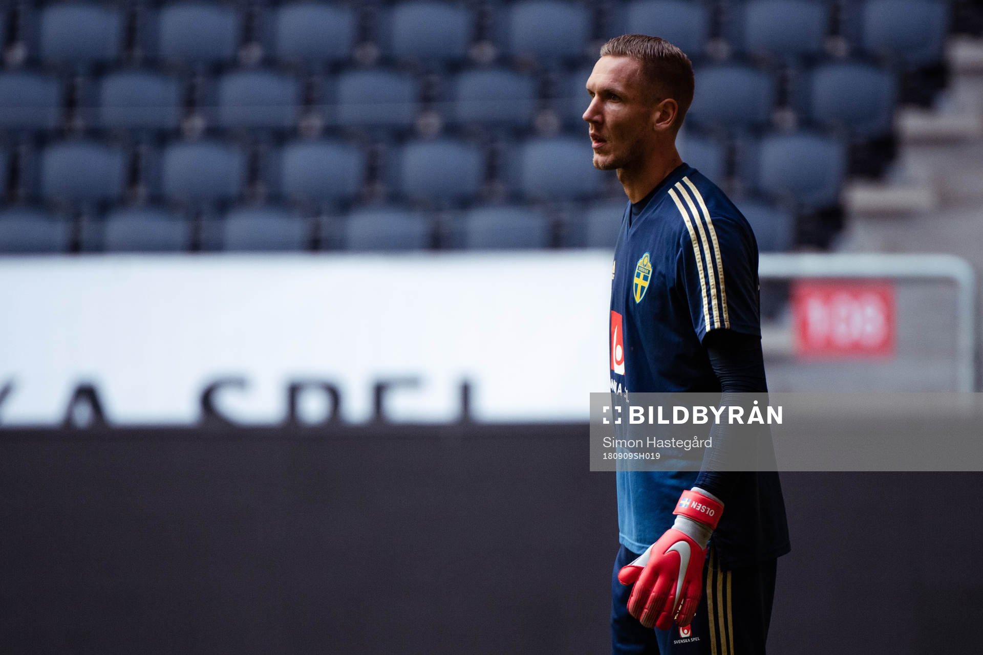 goalkeeper Robin Olsen of the Swedish national football team