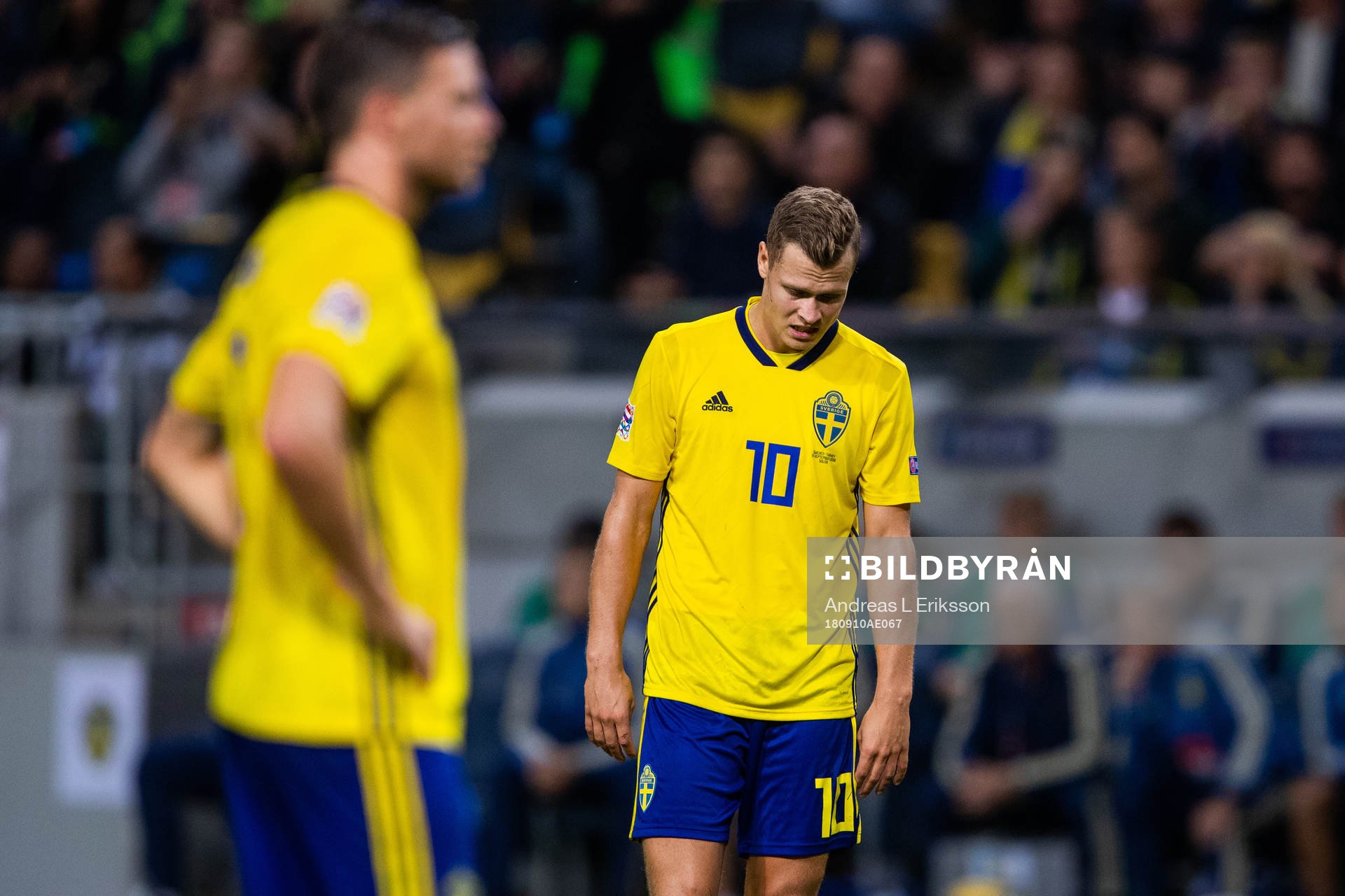 Viktor Claesson of Sweden looks dejected