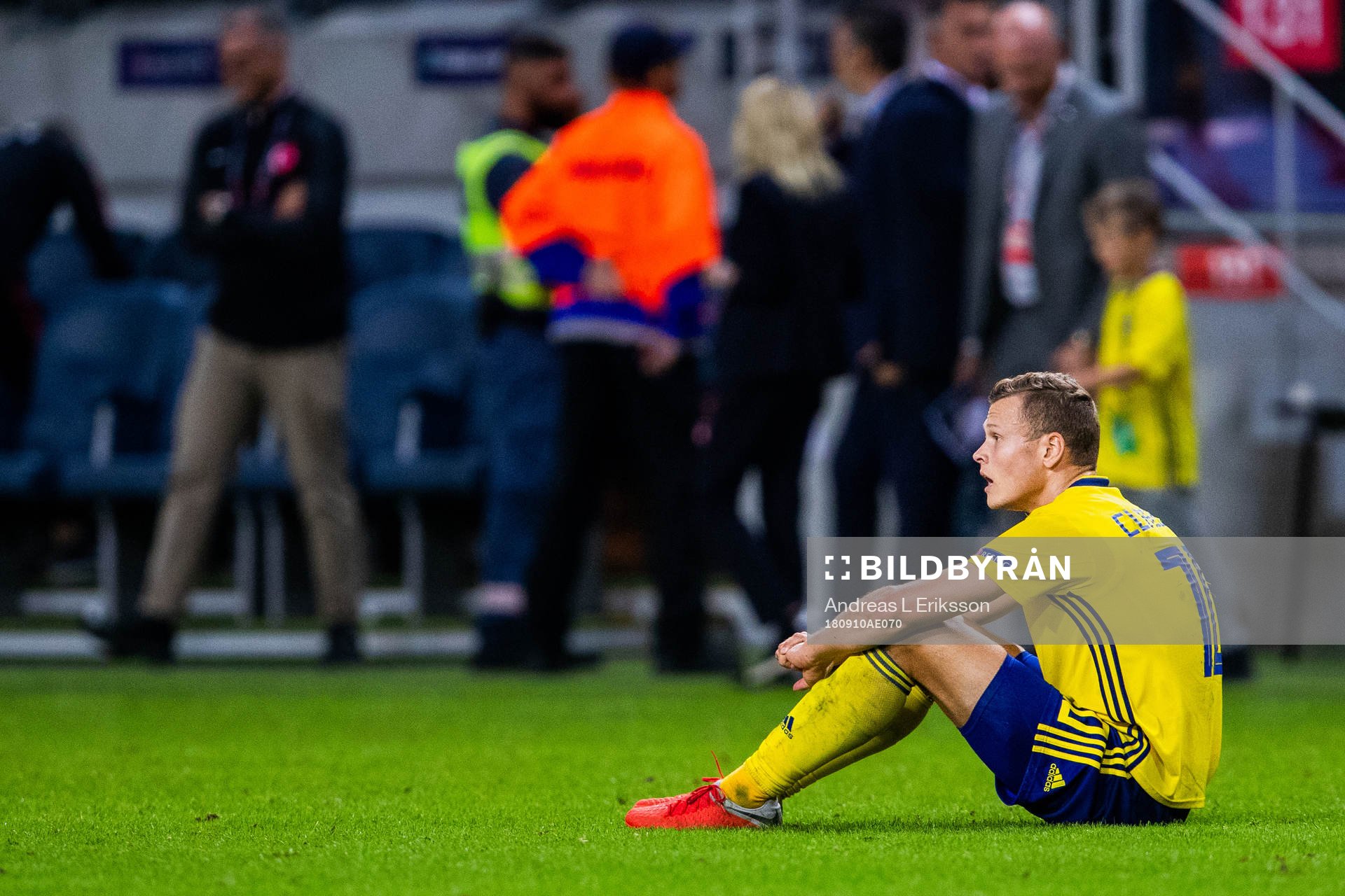 Viktor Claesson of Sweden looks dejected