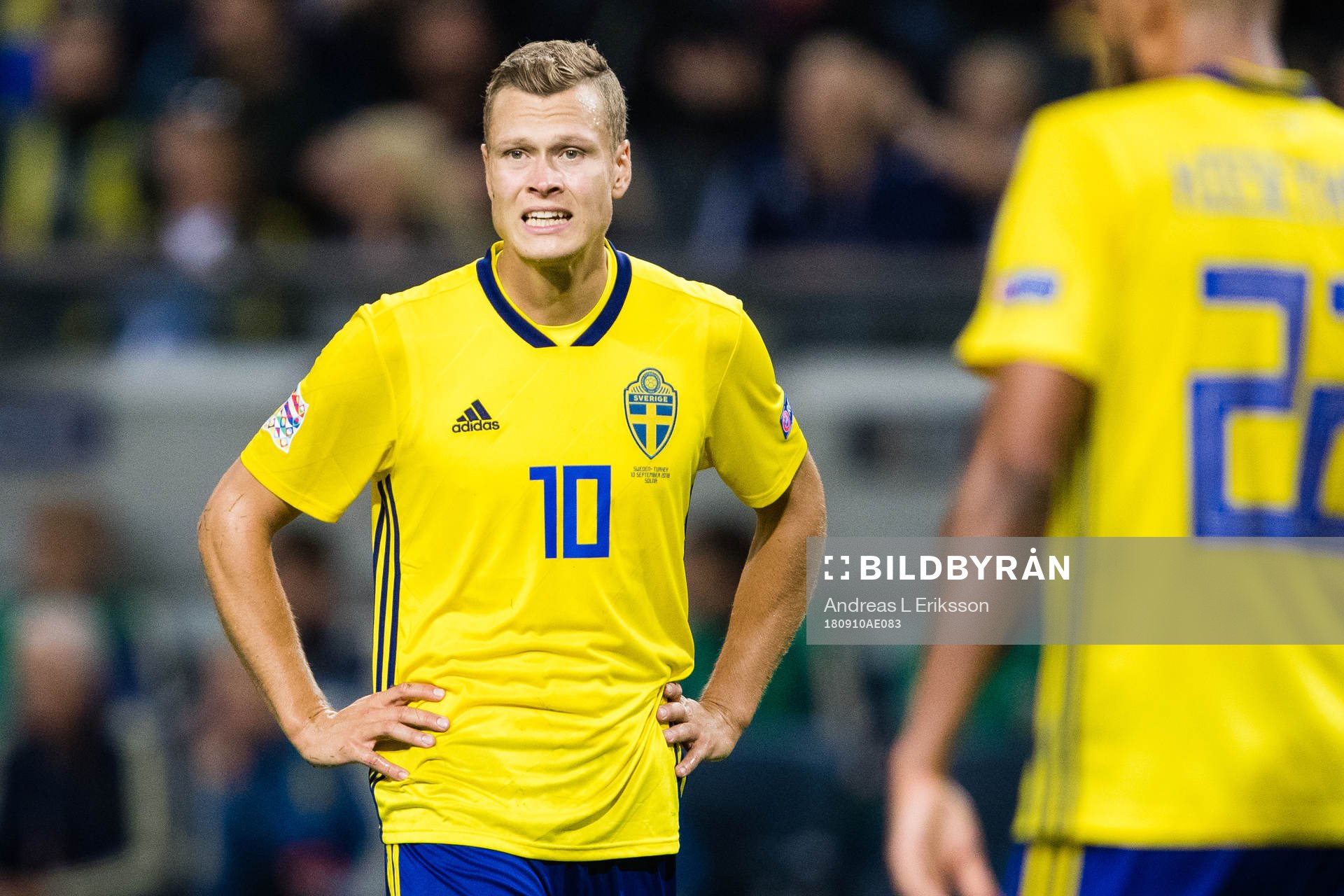 Viktor Claesson of Sweden looks dejected