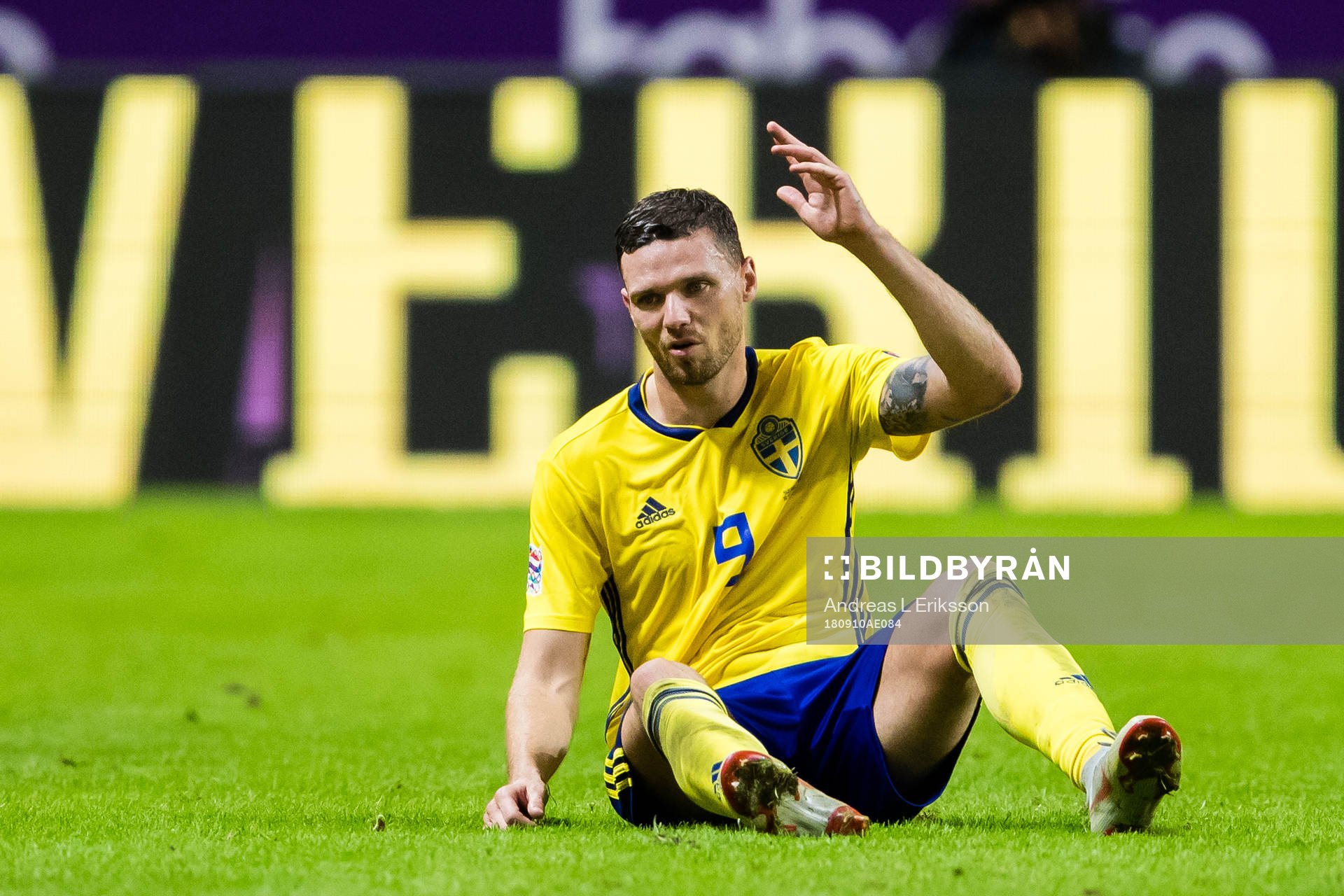 Marcus Berg of Sweden looks dejected
