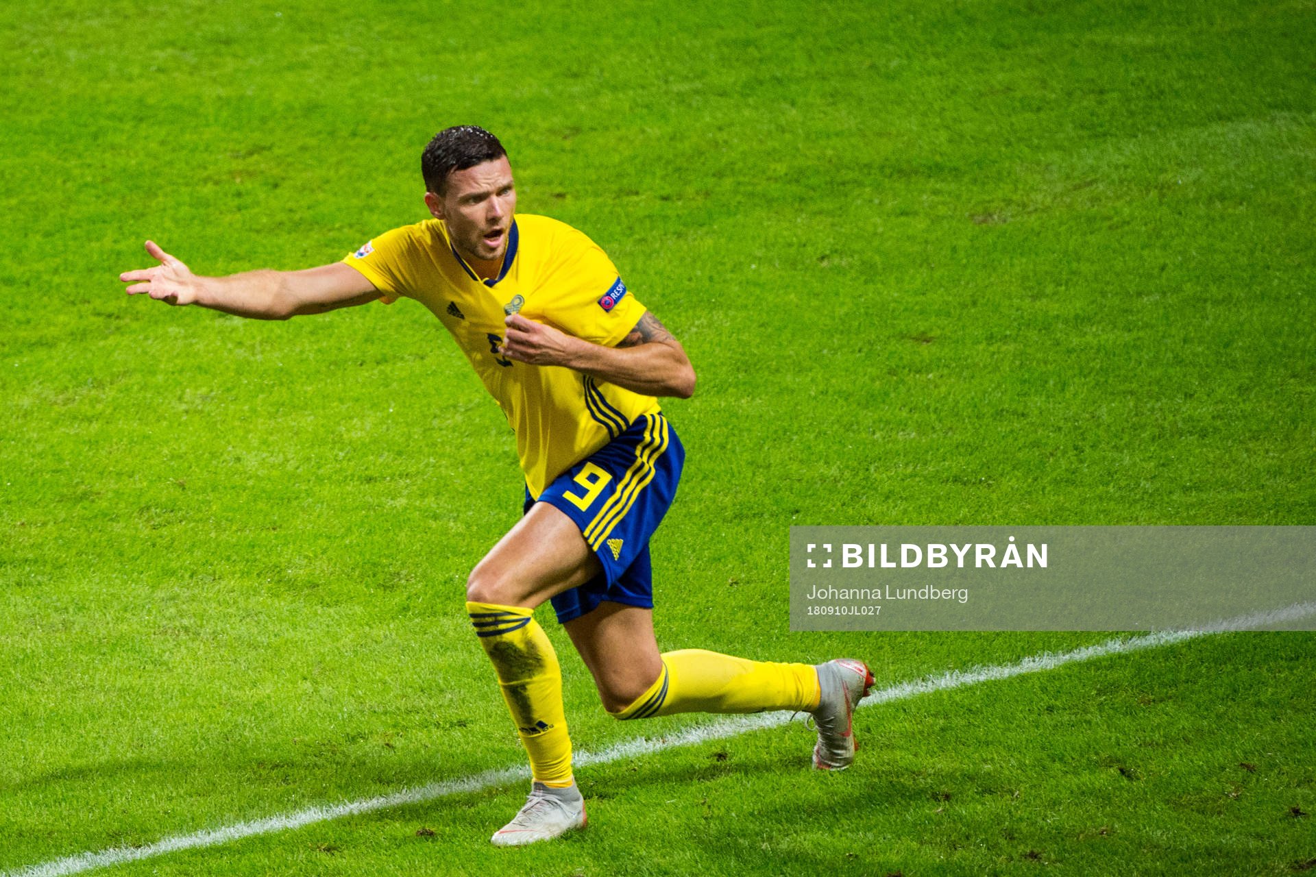 Marcus Berg of Sweden reacts