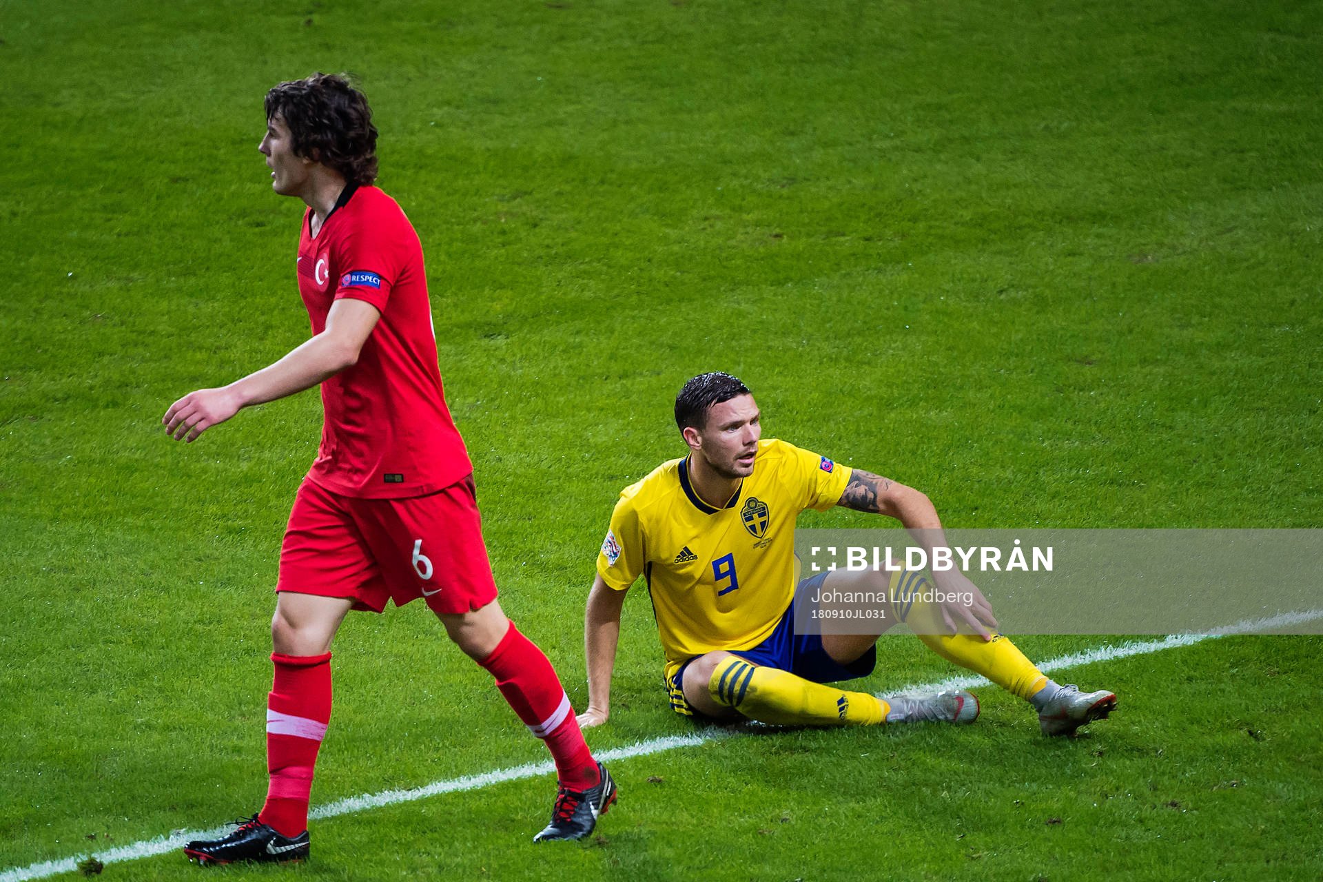 Marcus Berg of Sweden looks dejected