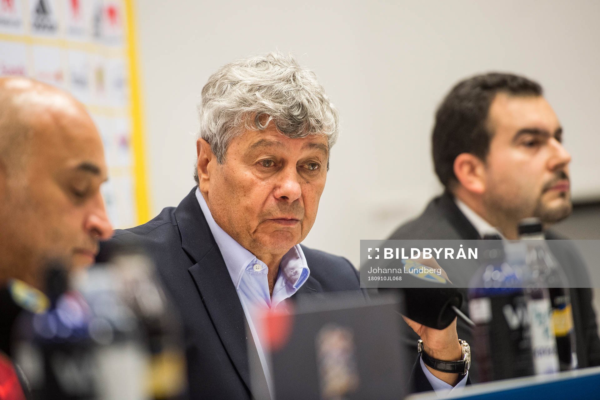 head coach Mircea Lucescu of Turkey attends a press conference after the Nations League match between Sweden and Turkey on september 10, 2018 in Stockholm.
