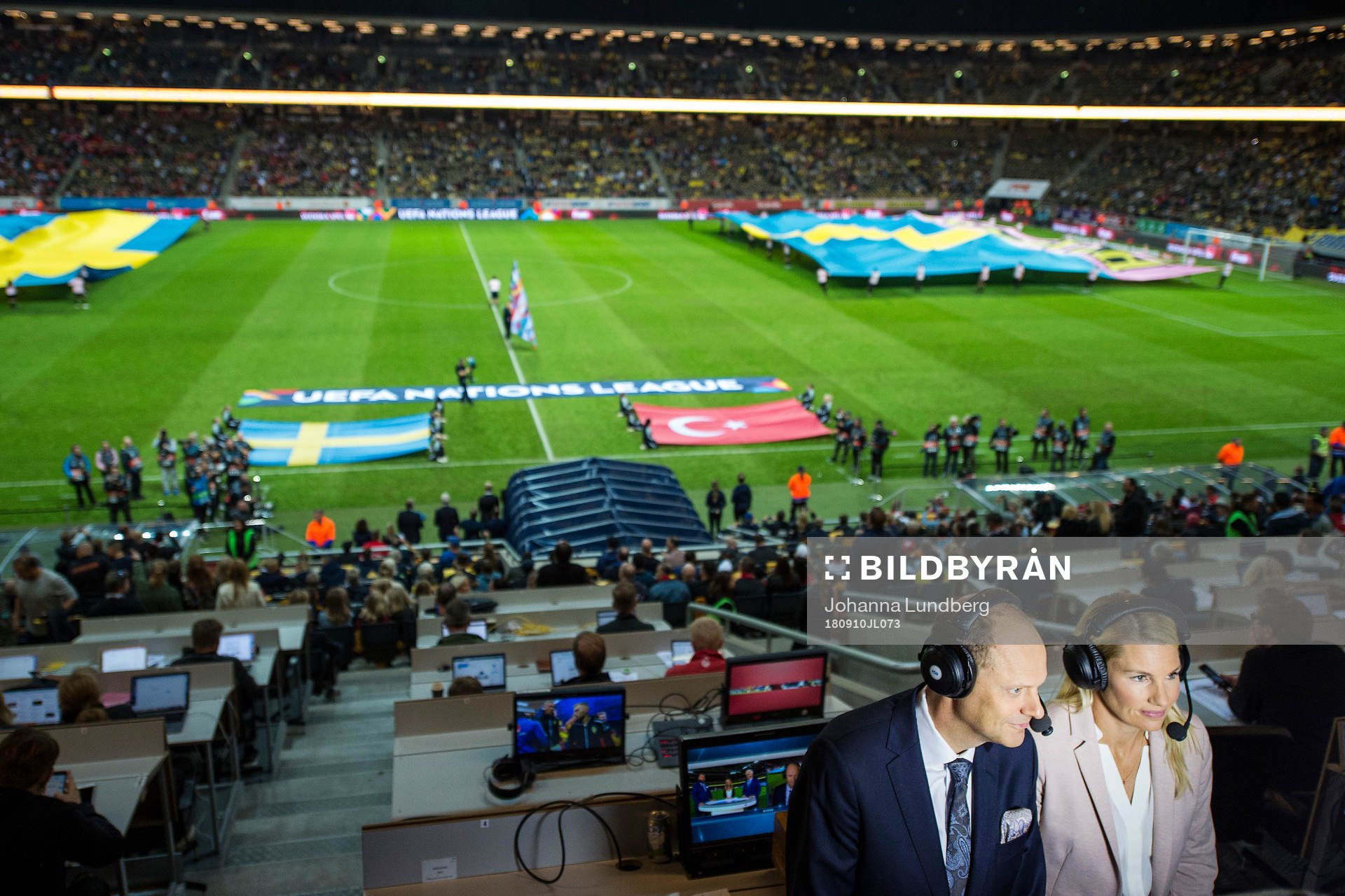 Hanna Marklund and Lasse Granqvist of TV4, Swedish